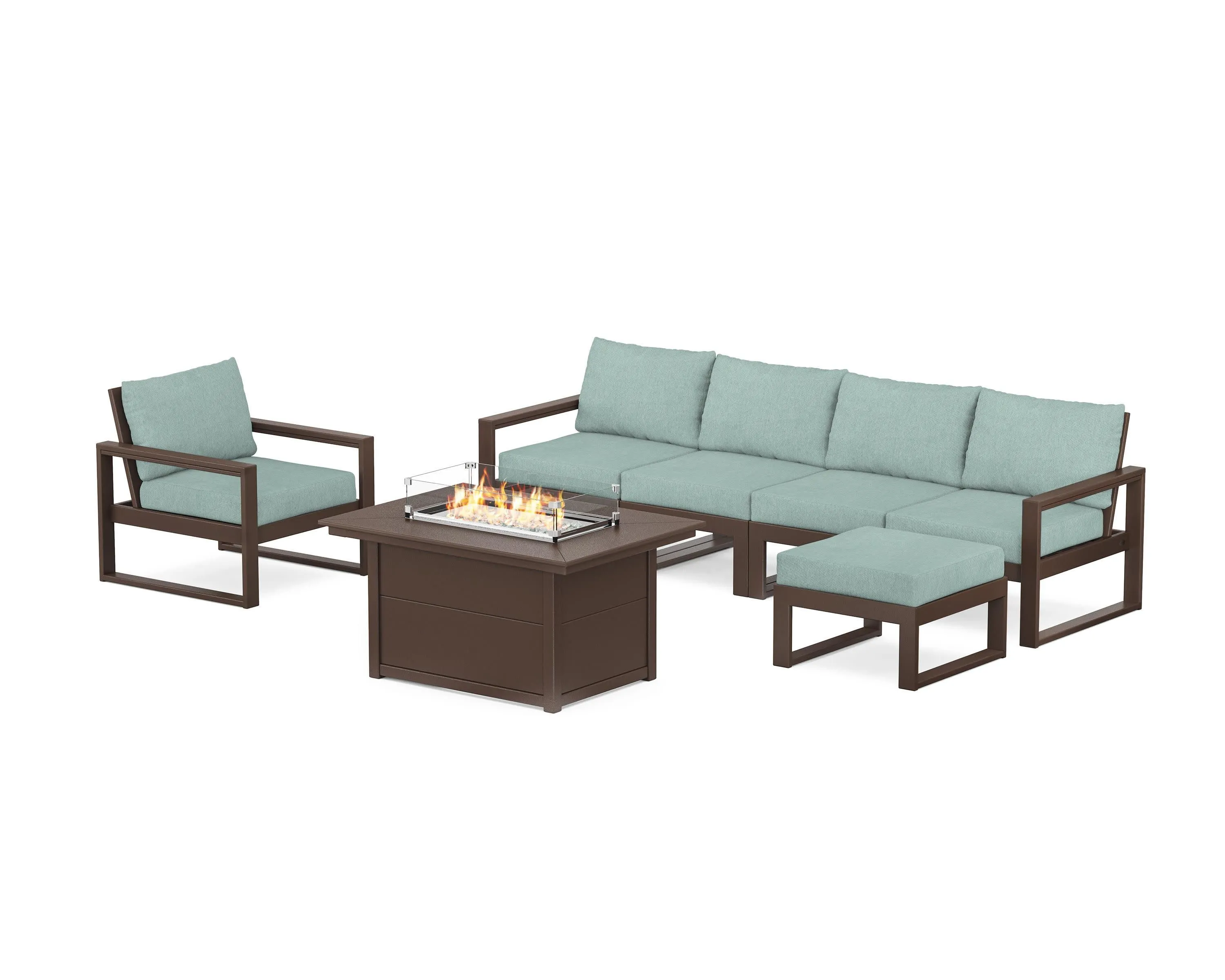 EDGE Sectional Lounge and Fire Pit Set