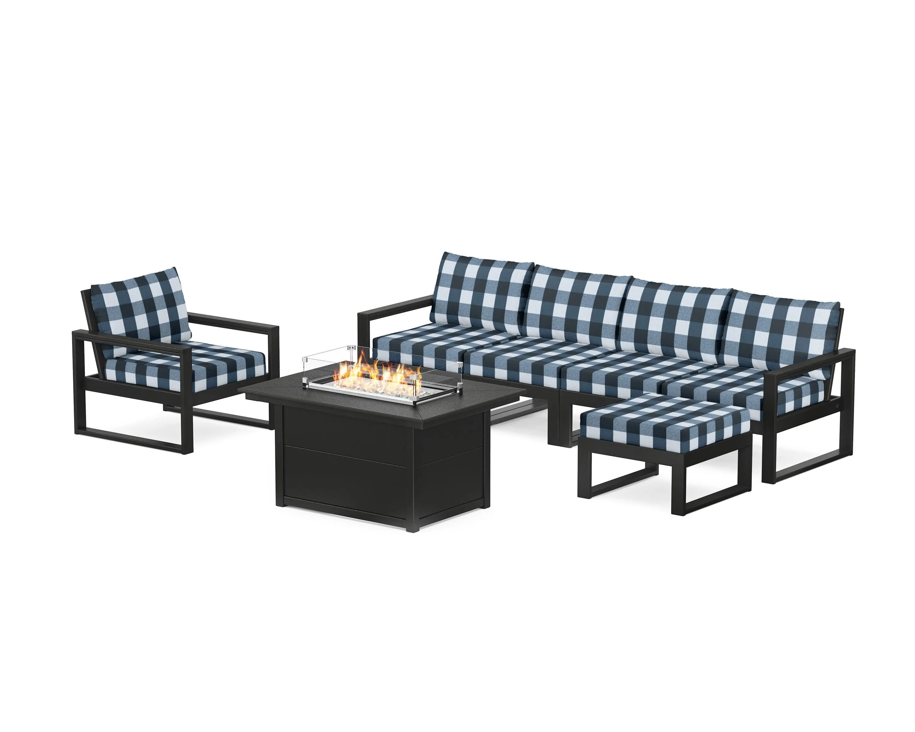 EDGE Sectional Lounge and Fire Pit Set
