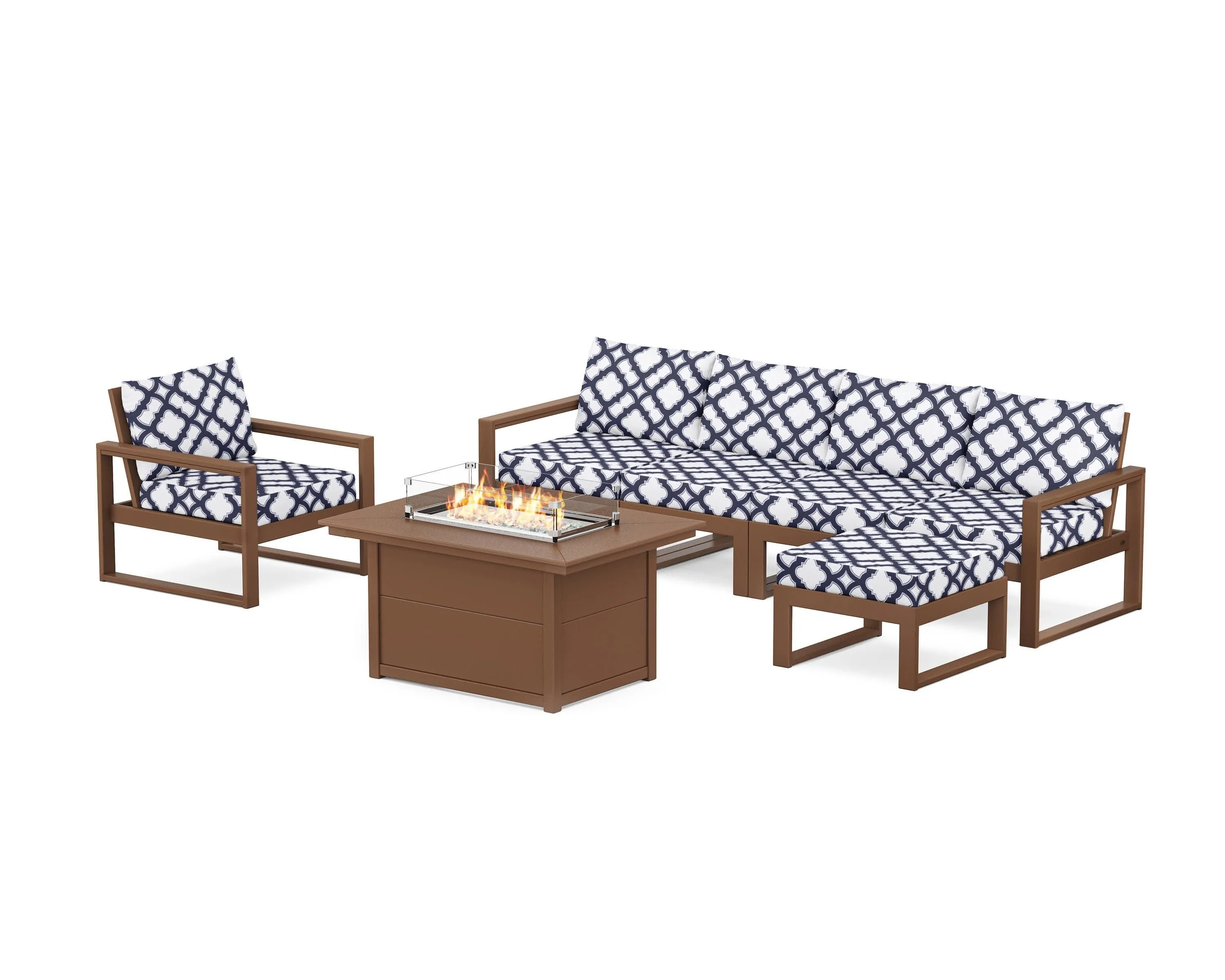 EDGE Sectional Lounge and Fire Pit Set
