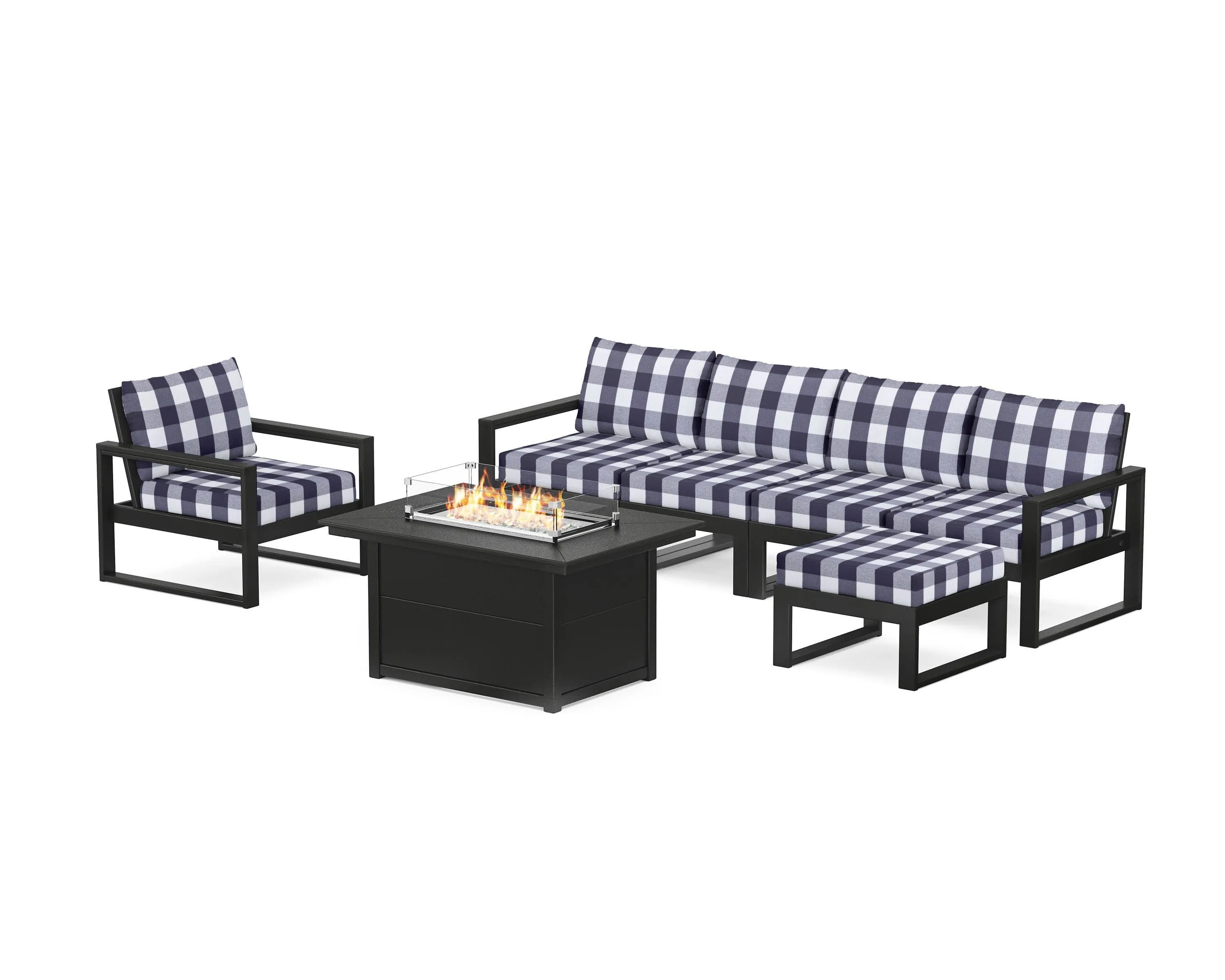 EDGE Sectional Lounge and Fire Pit Set