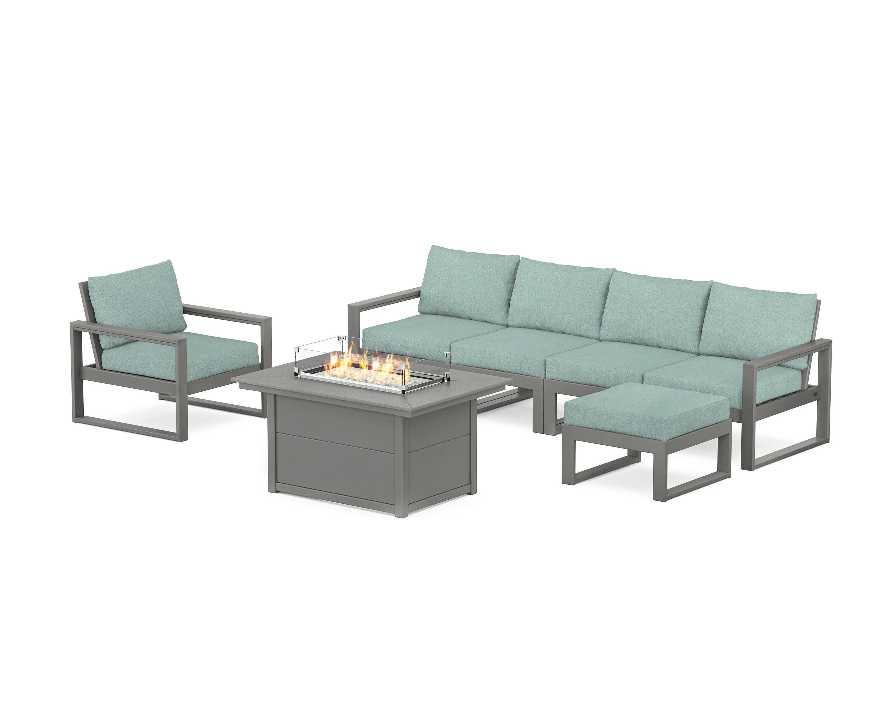 EDGE Sectional Lounge and Fire Pit Set