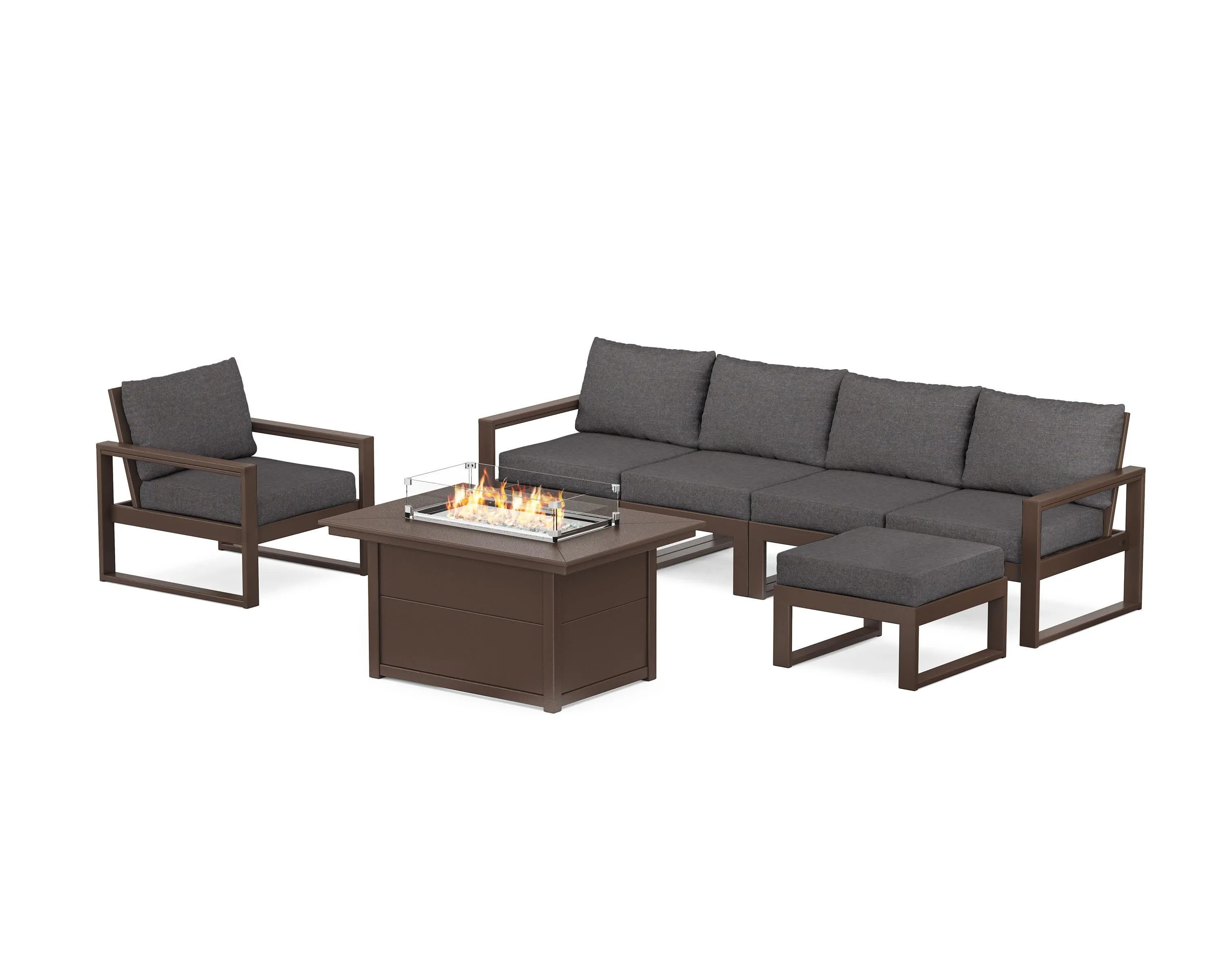 EDGE Sectional Lounge and Fire Pit Set