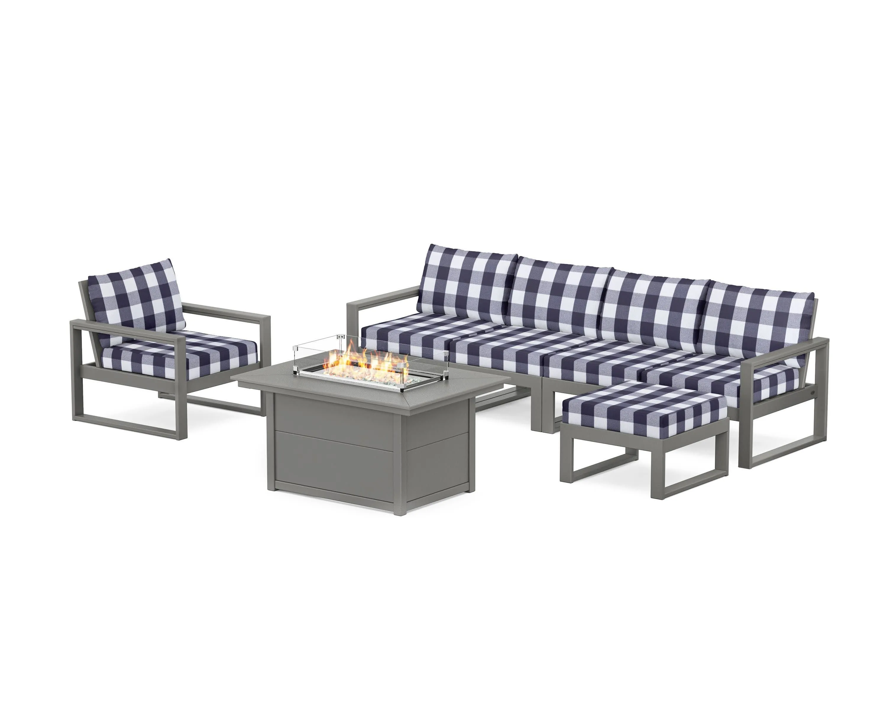 EDGE Sectional Lounge and Fire Pit Set