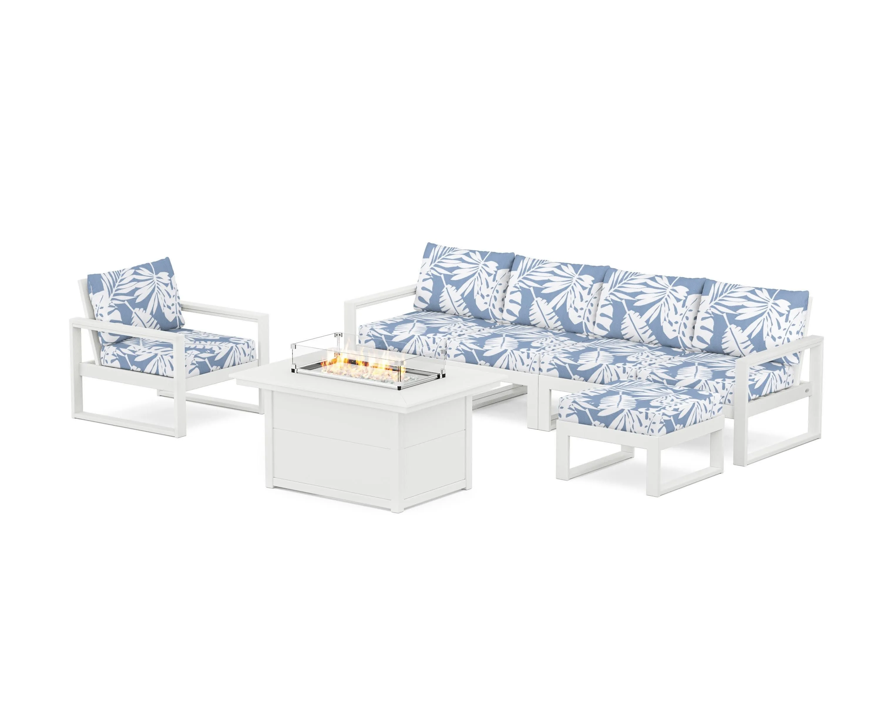 EDGE Sectional Lounge and Fire Pit Set