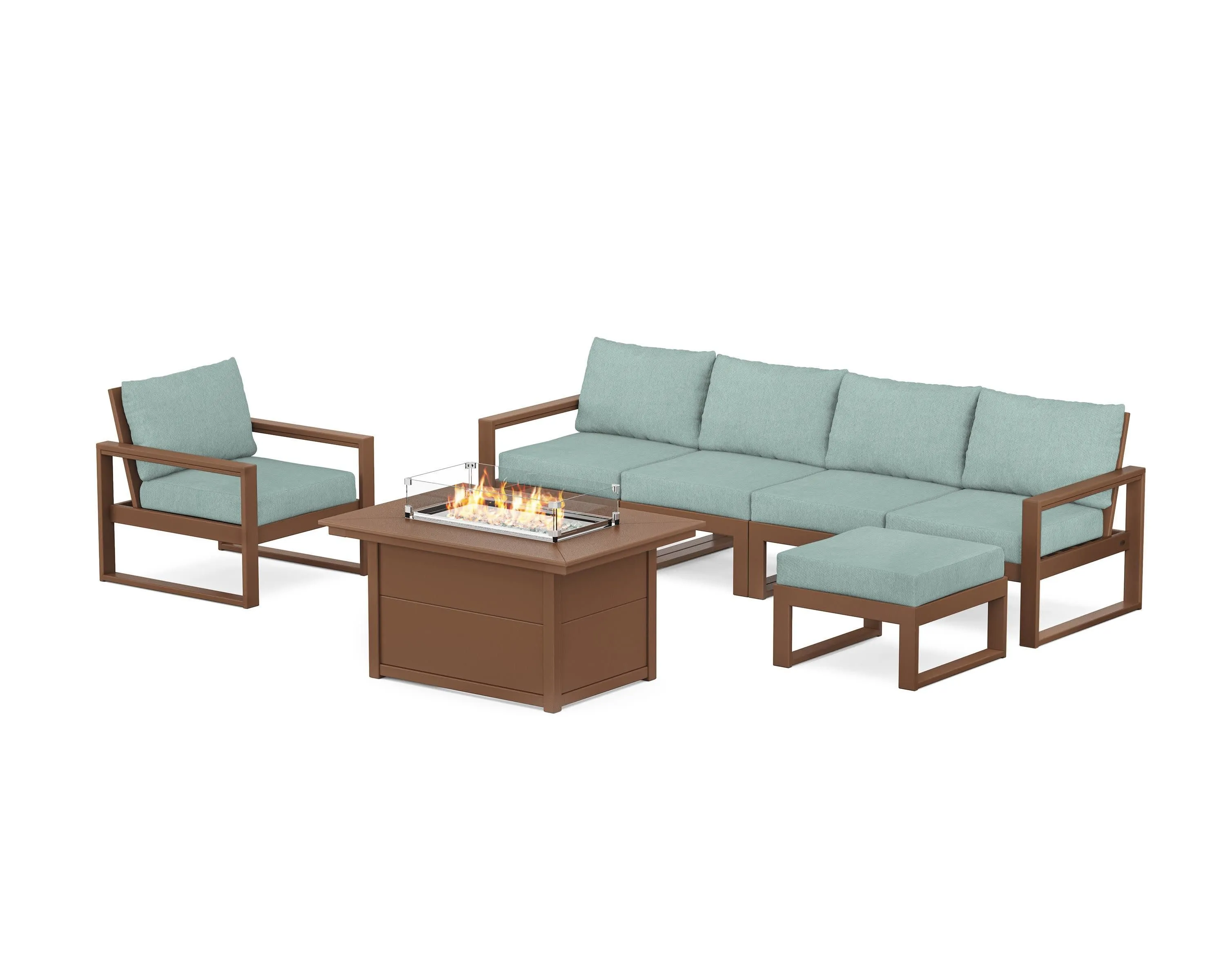 EDGE Sectional Lounge and Fire Pit Set