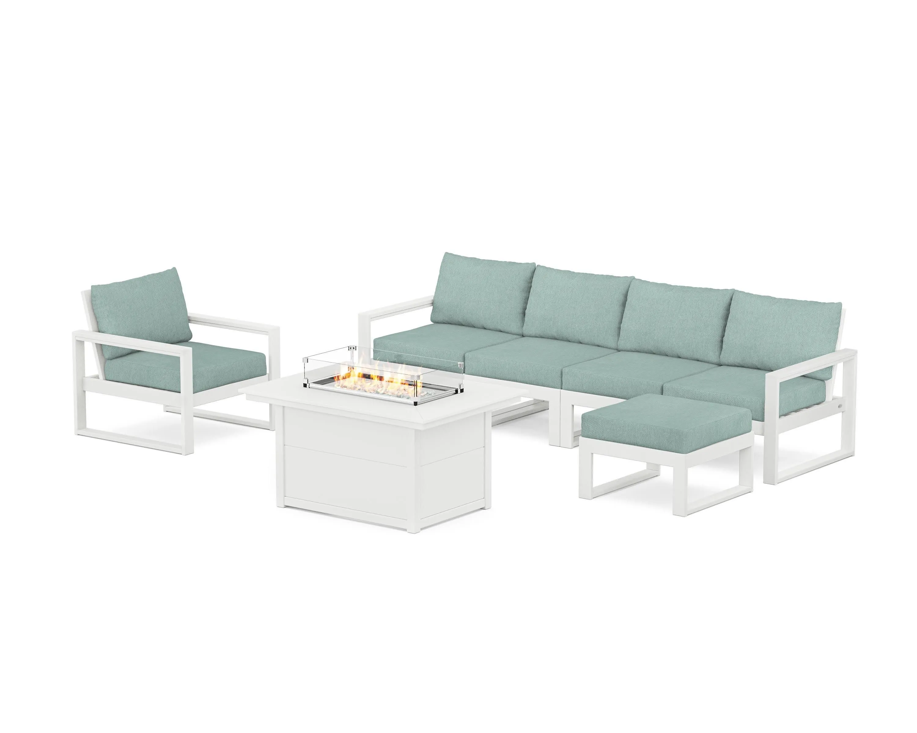 EDGE Sectional Lounge and Fire Pit Set
