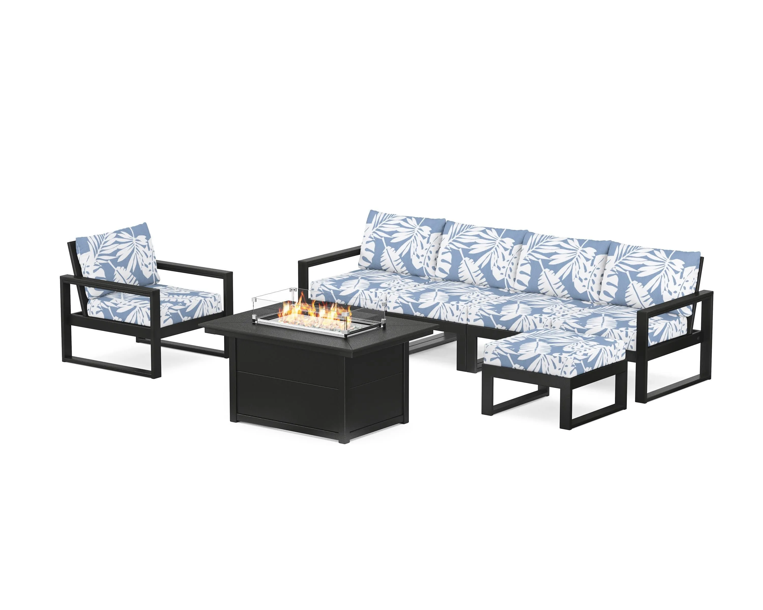 EDGE Sectional Lounge and Fire Pit Set