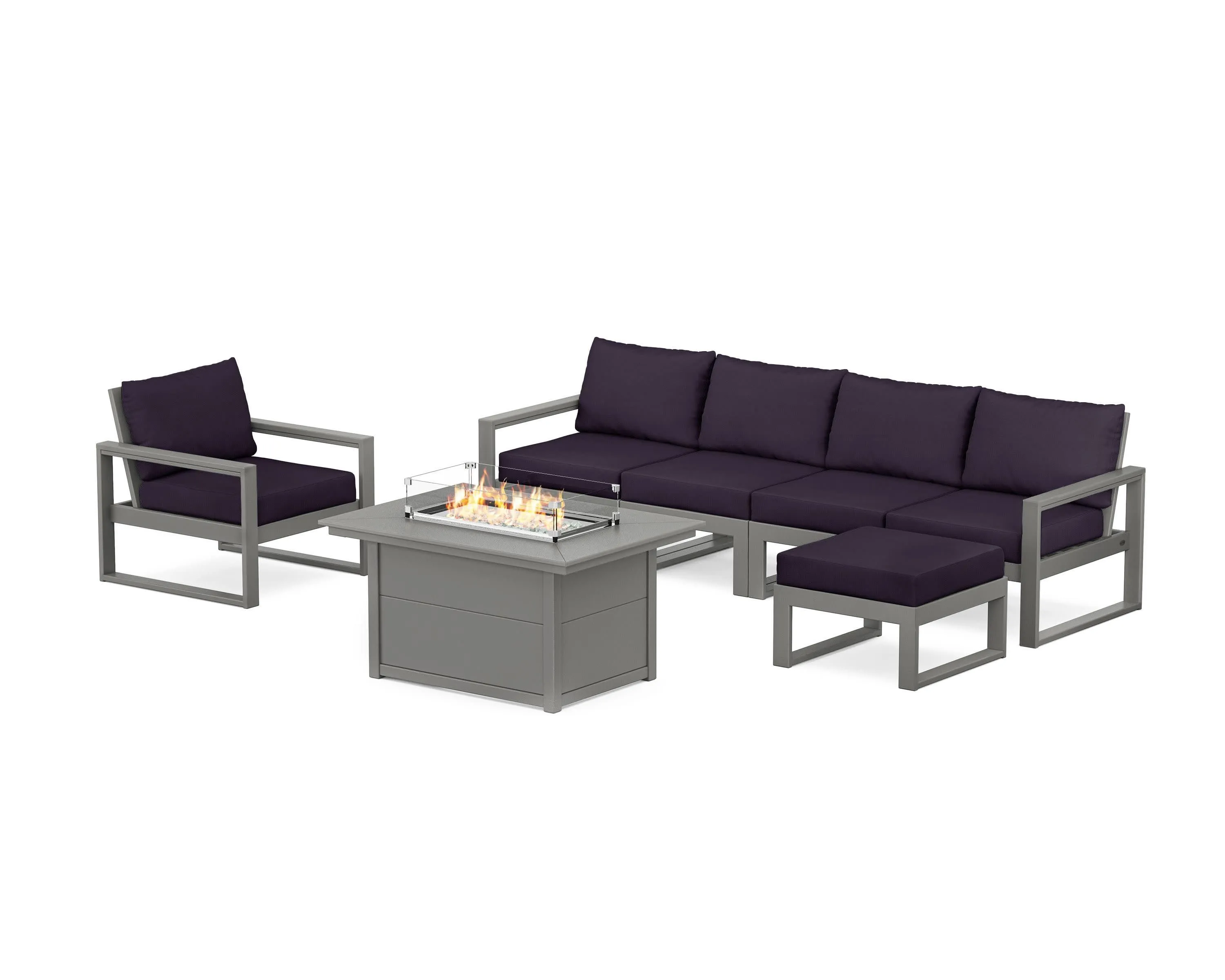 EDGE Sectional Lounge and Fire Pit Set