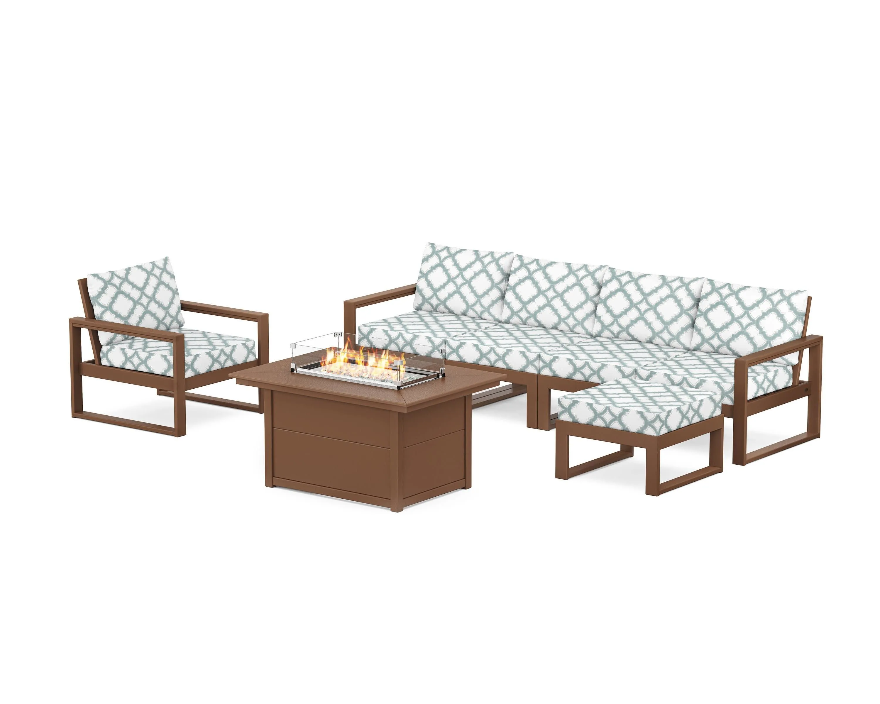 EDGE Sectional Lounge and Fire Pit Set
