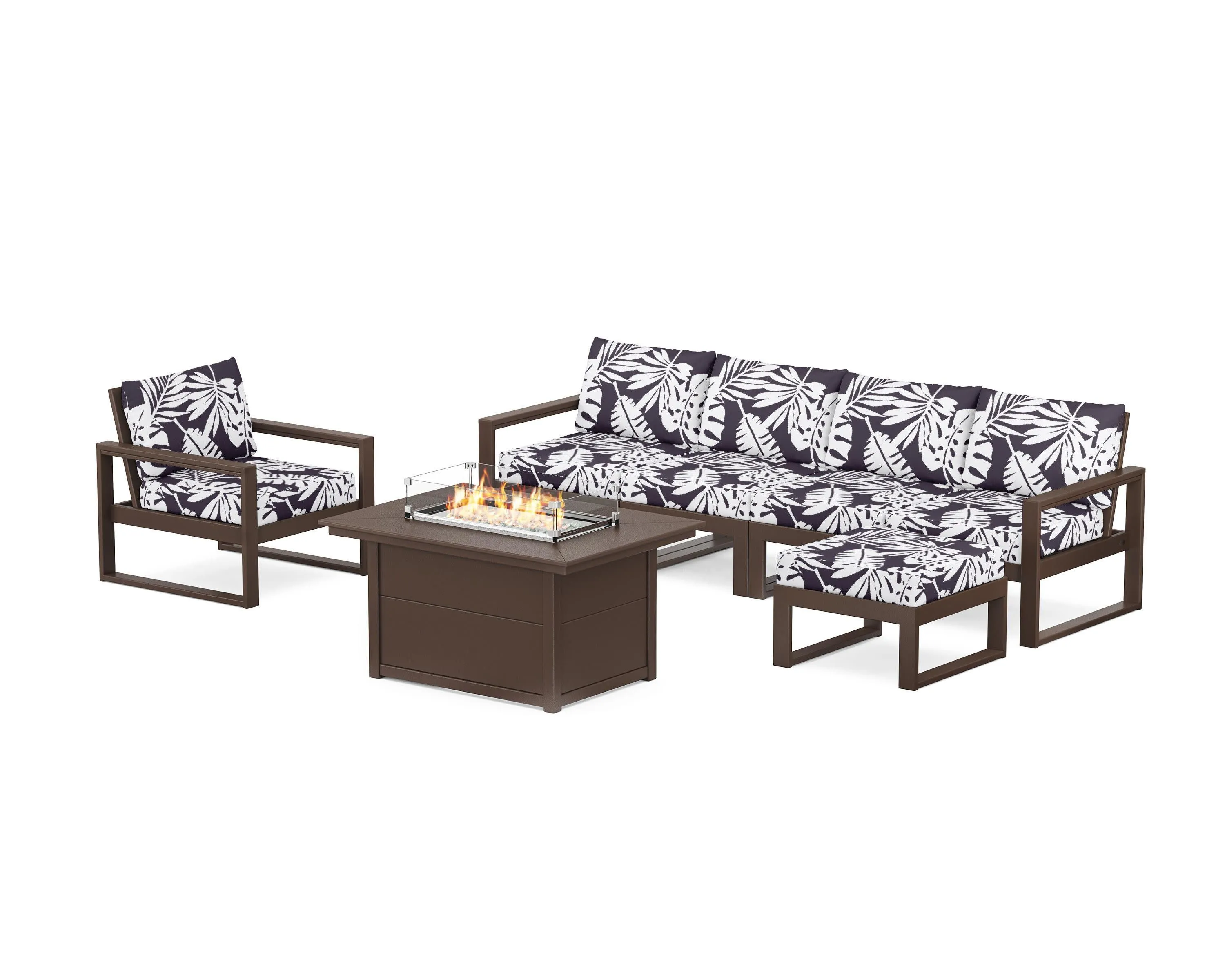 EDGE Sectional Lounge and Fire Pit Set