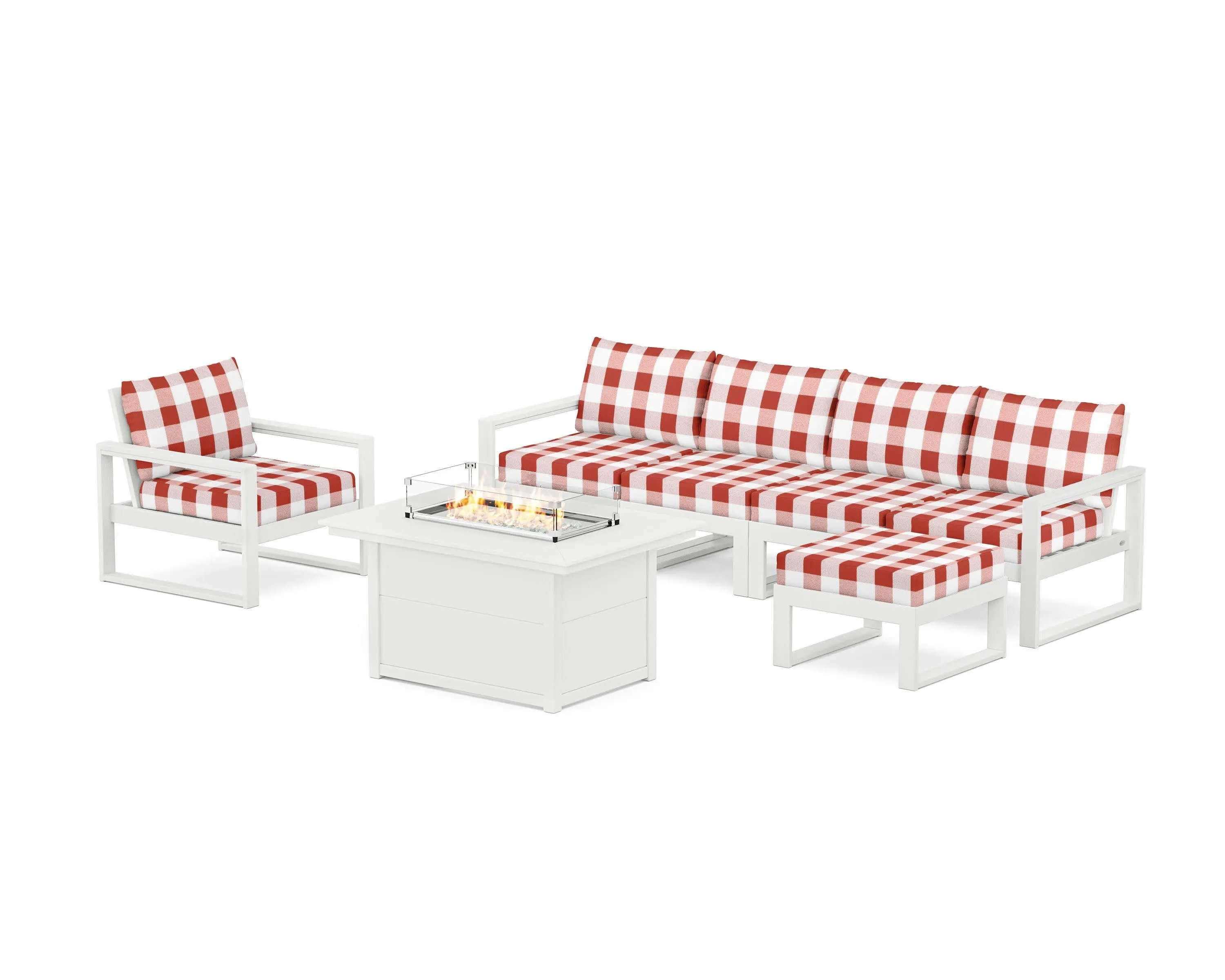 EDGE Sectional Lounge and Fire Pit Set