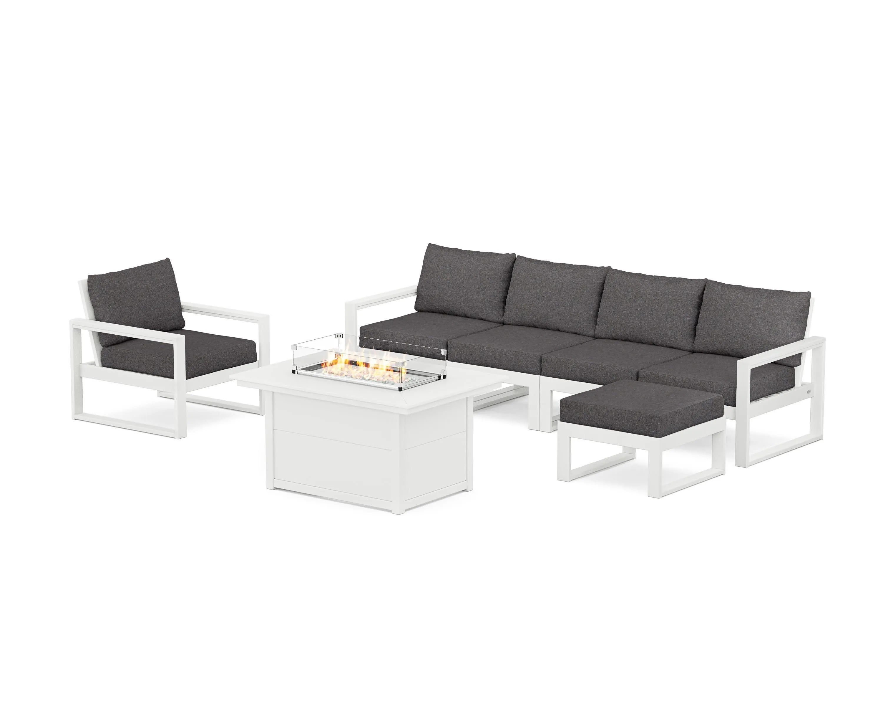 EDGE Sectional Lounge and Fire Pit Set