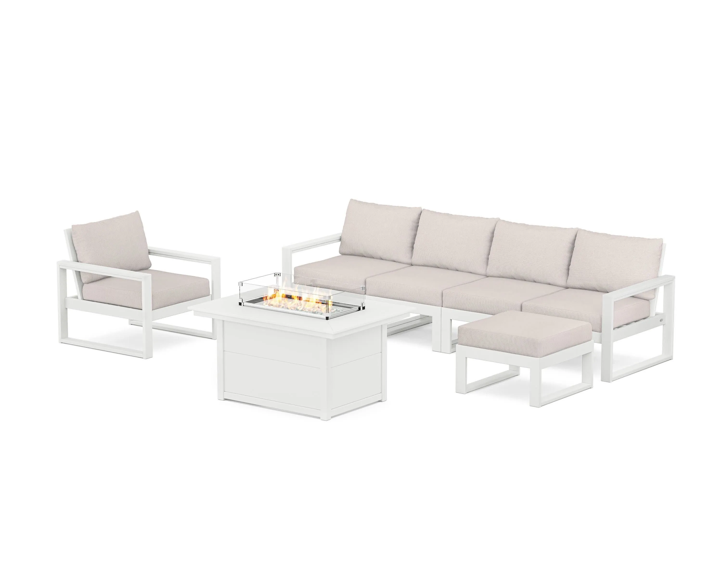 EDGE Sectional Lounge and Fire Pit Set