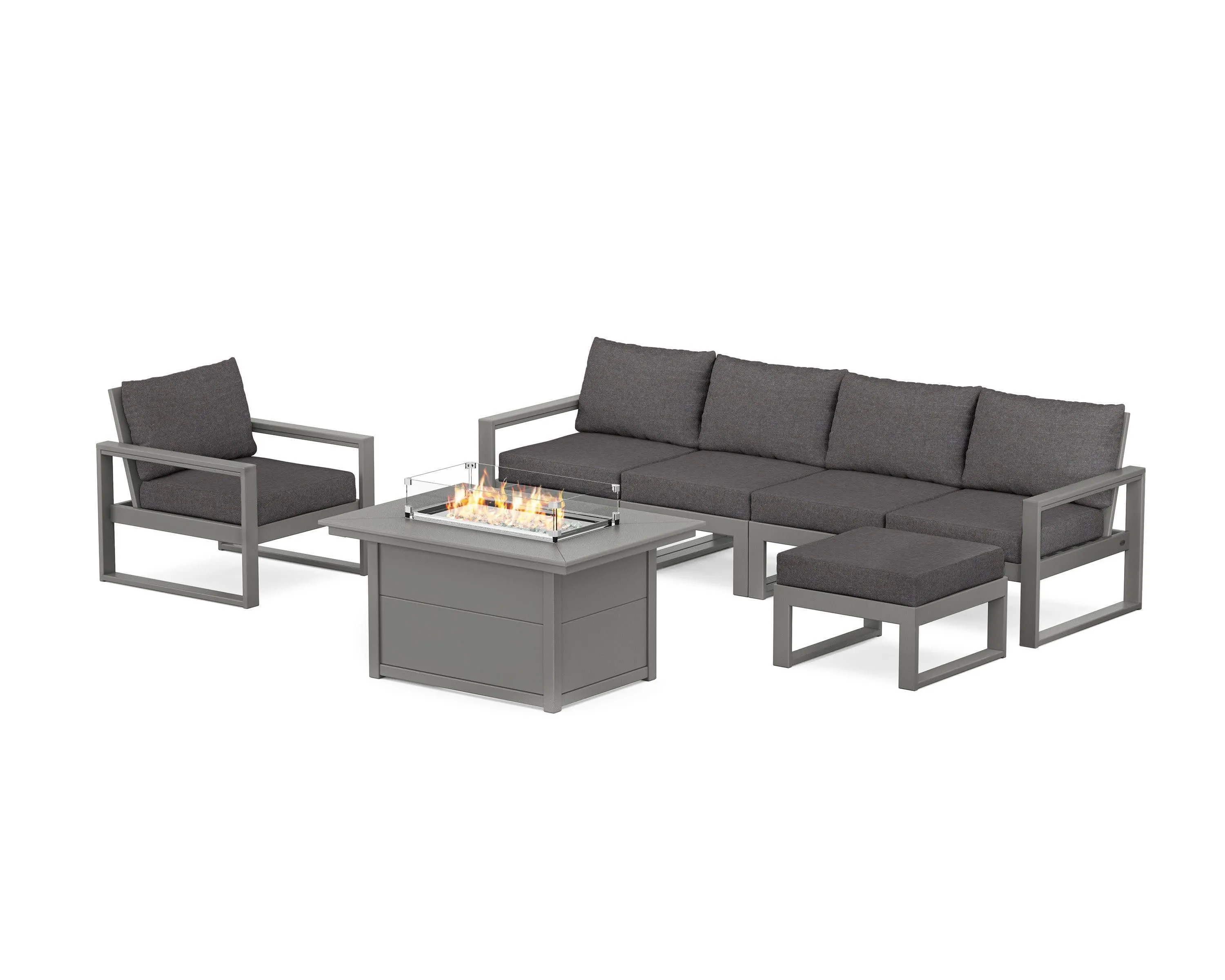 EDGE Sectional Lounge and Fire Pit Set