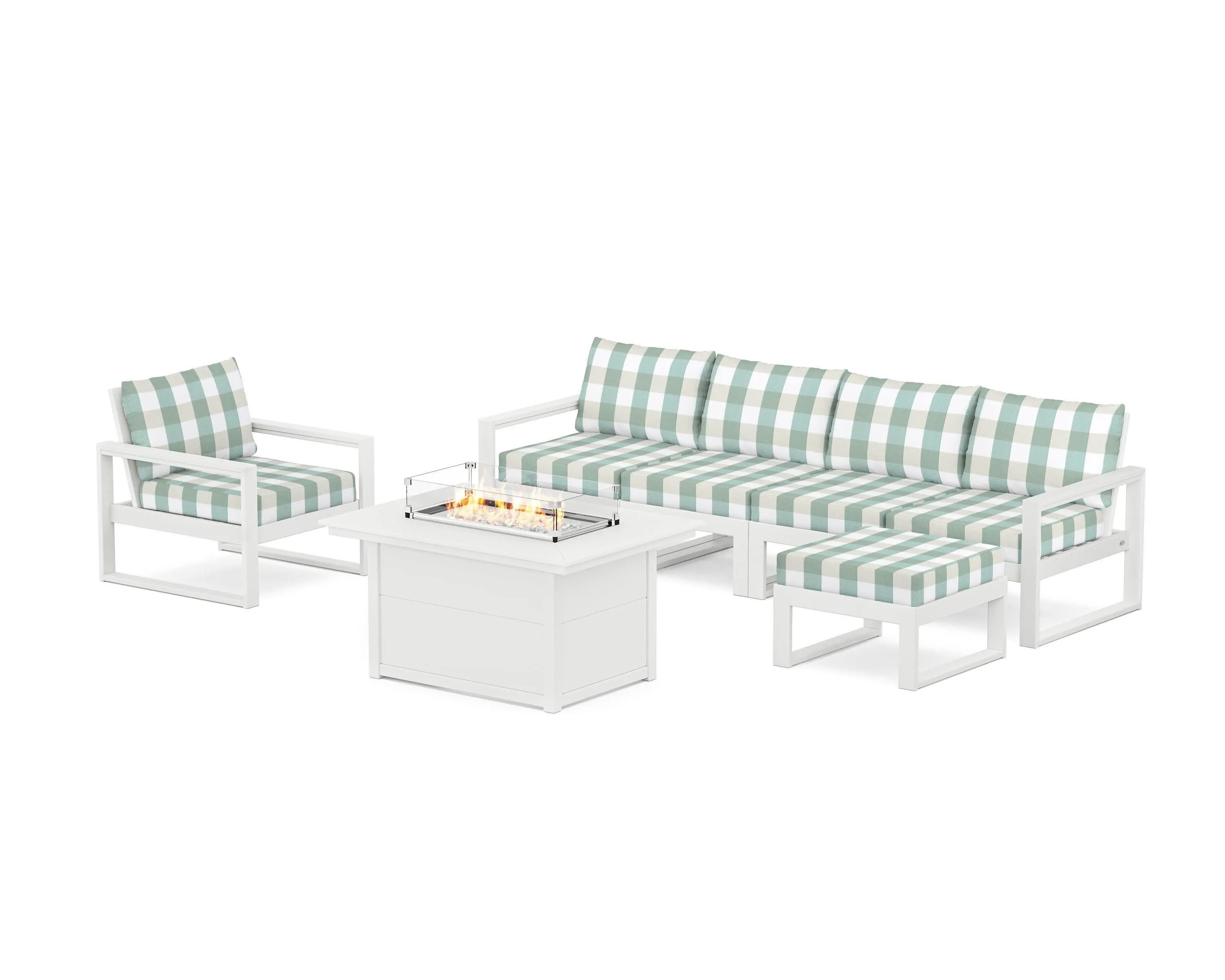 EDGE Sectional Lounge and Fire Pit Set