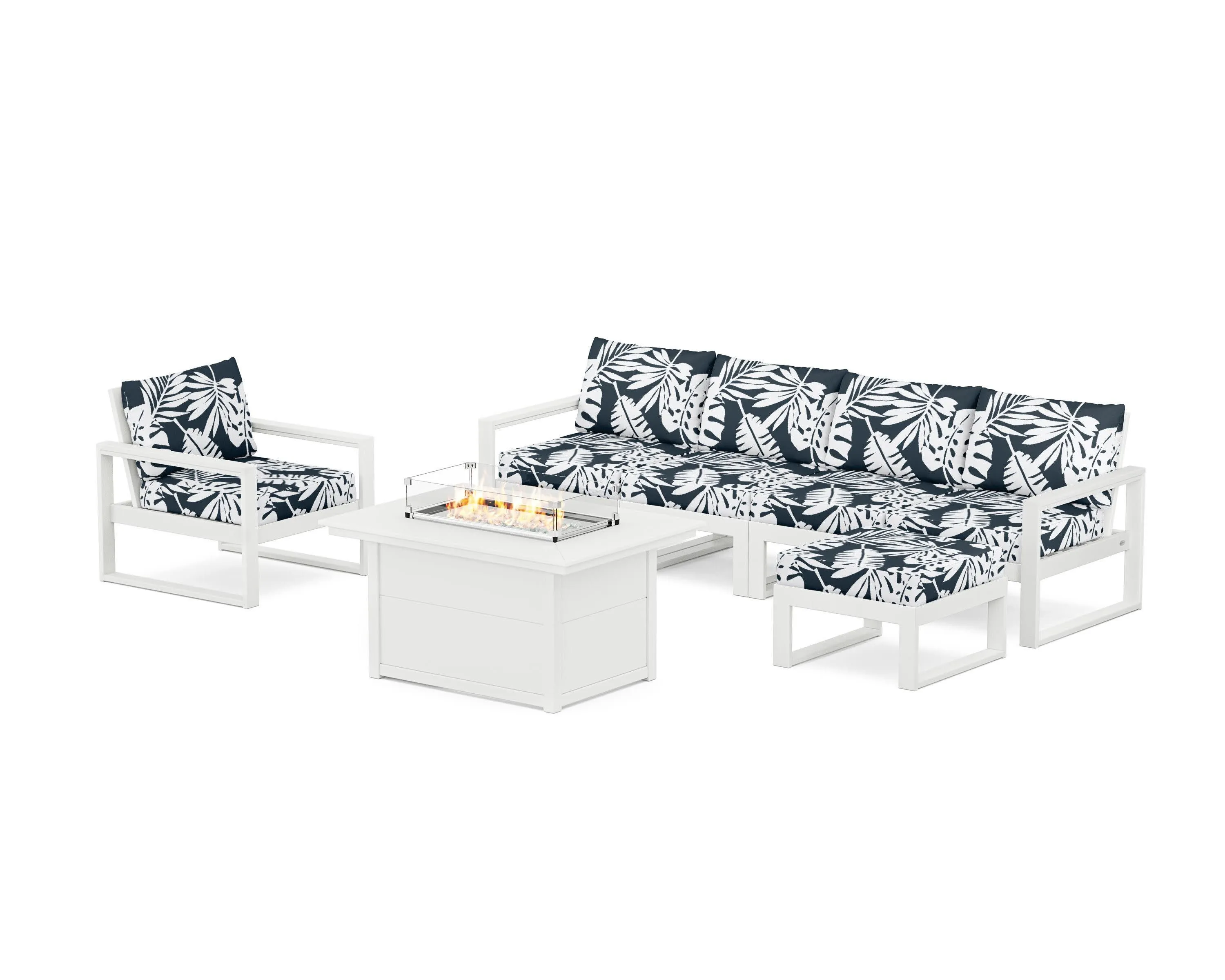 EDGE Sectional Lounge and Fire Pit Set