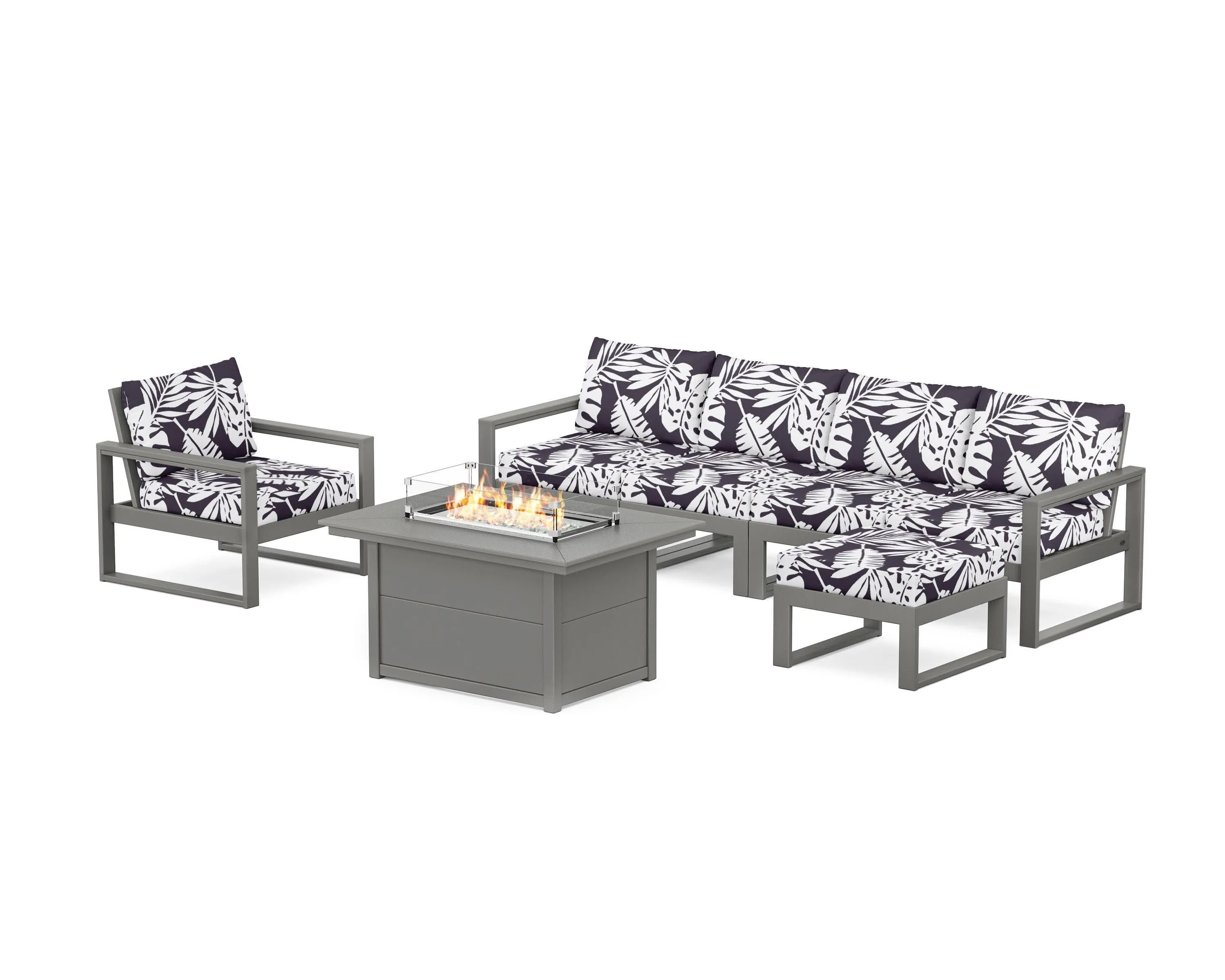 EDGE Sectional Lounge and Fire Pit Set