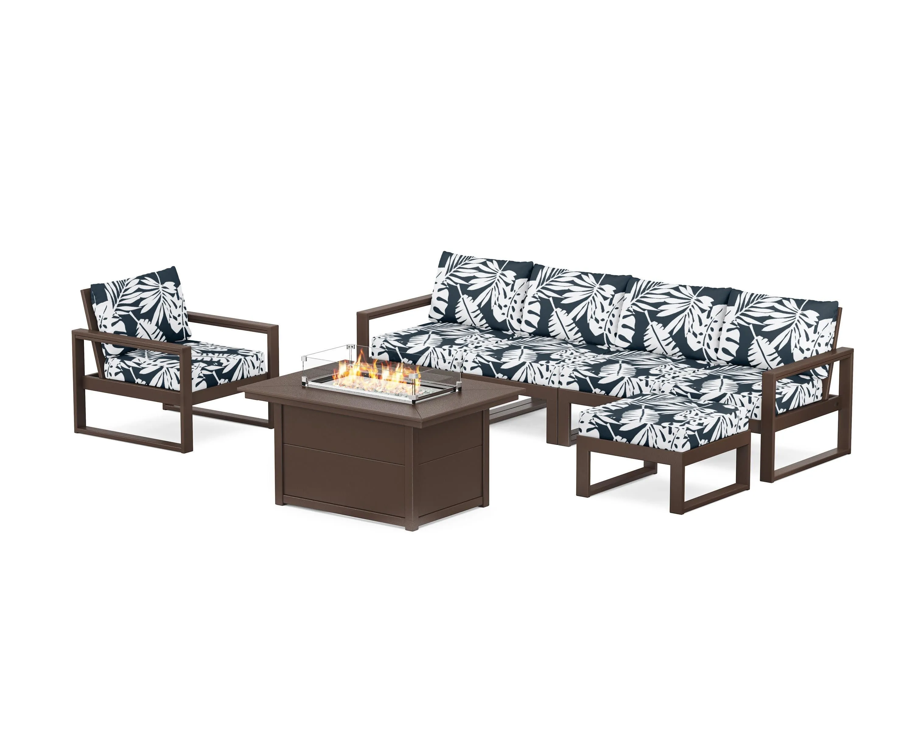 EDGE Sectional Lounge and Fire Pit Set
