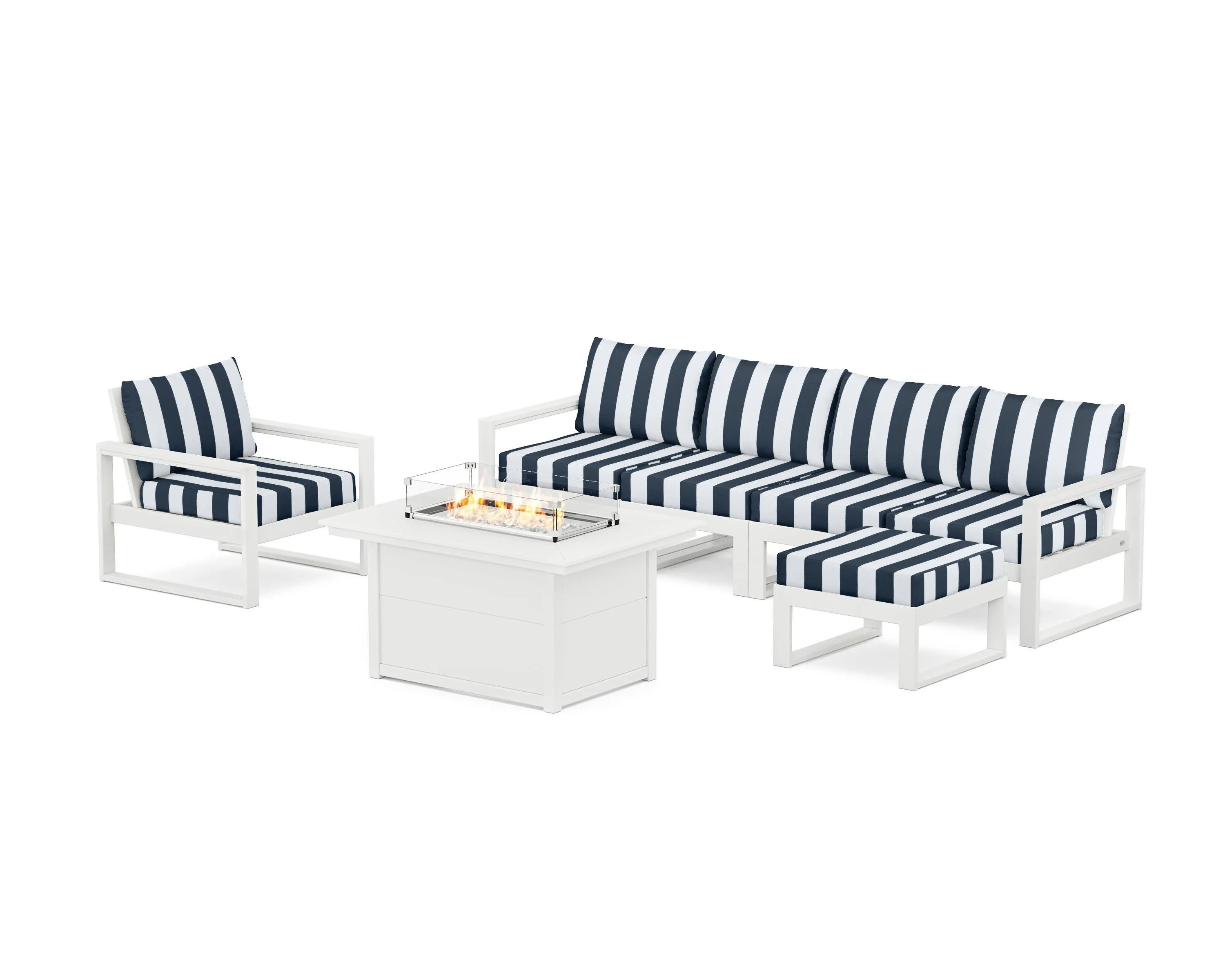 EDGE Sectional Lounge and Fire Pit Set