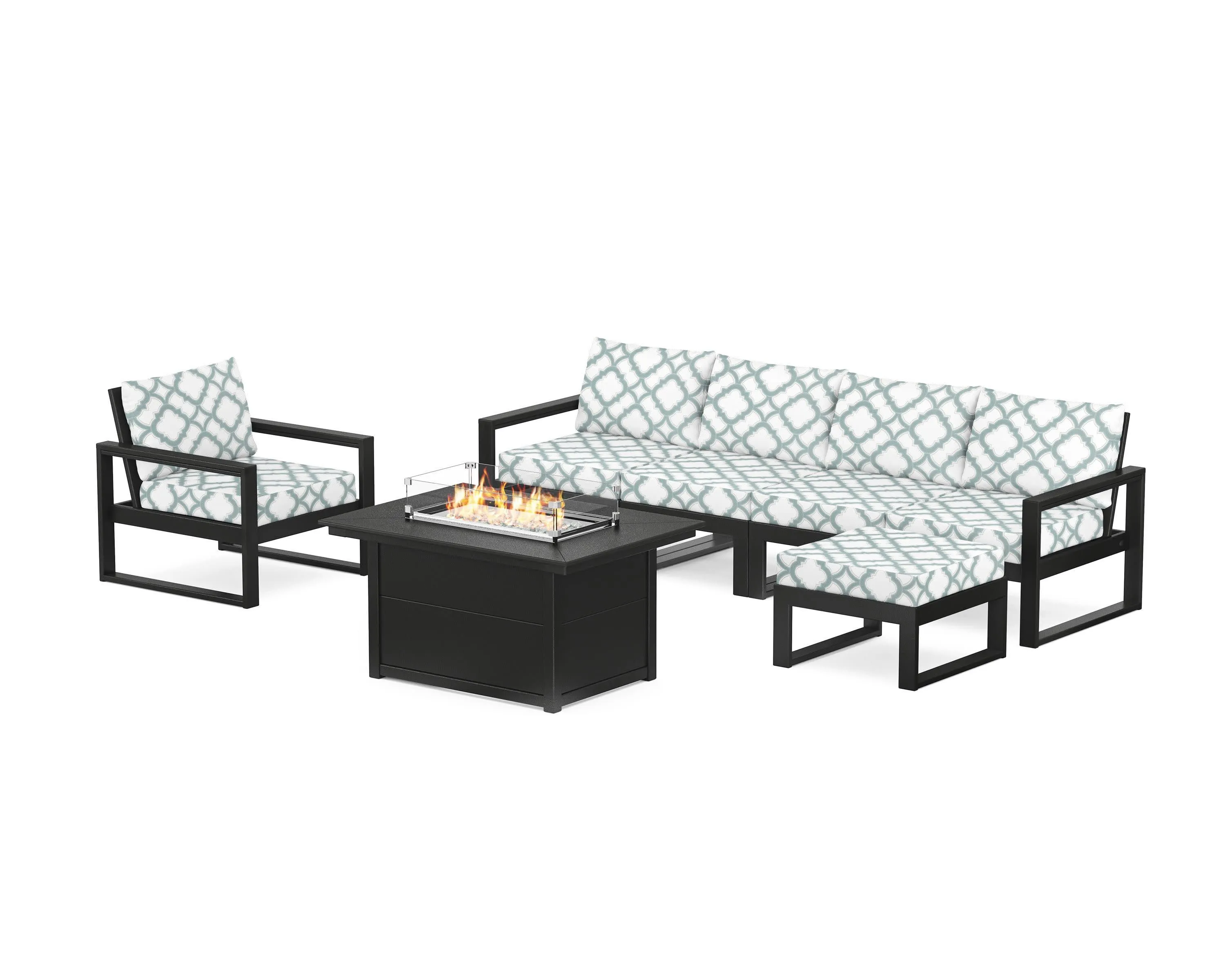 EDGE Sectional Lounge and Fire Pit Set