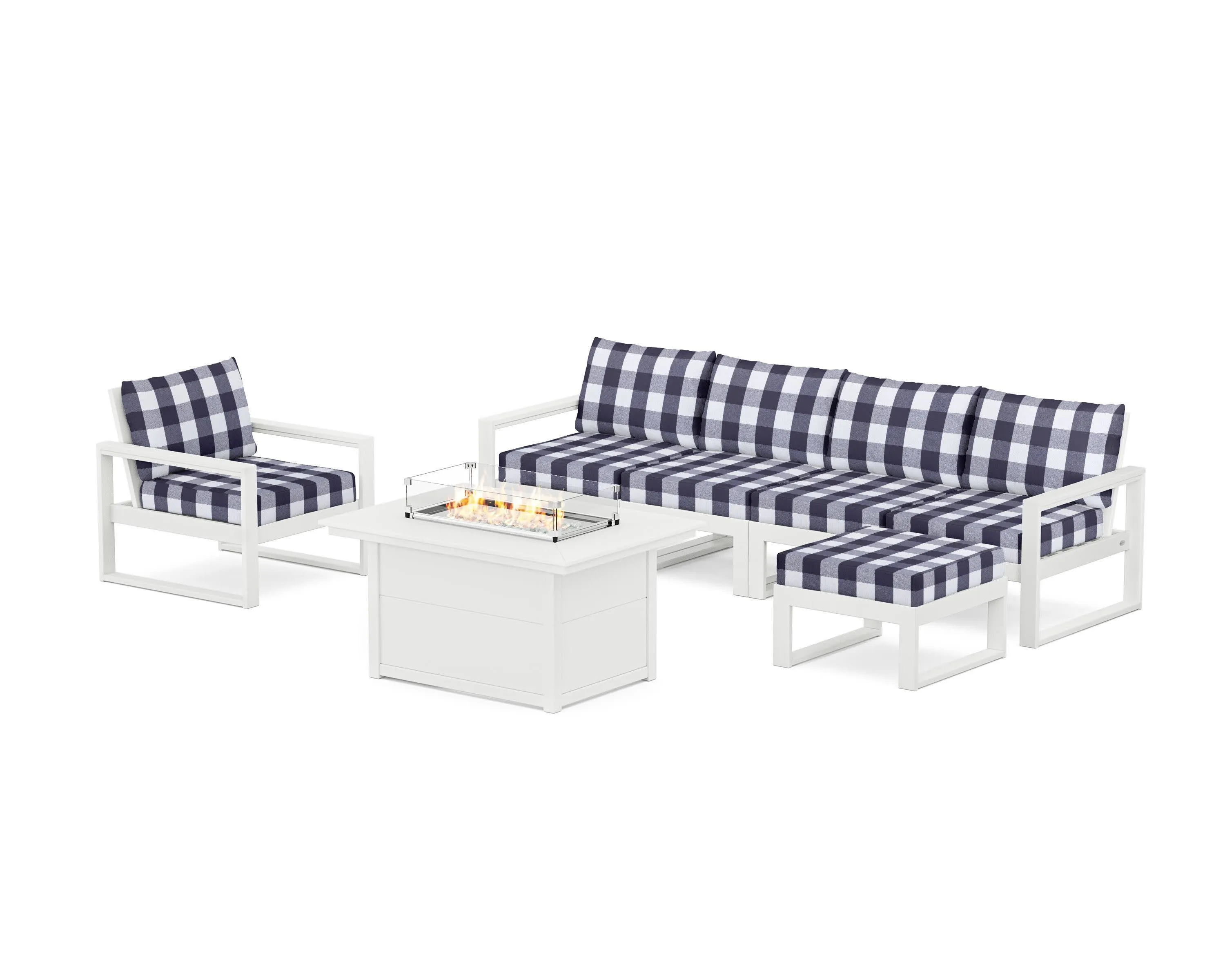 EDGE Sectional Lounge and Fire Pit Set