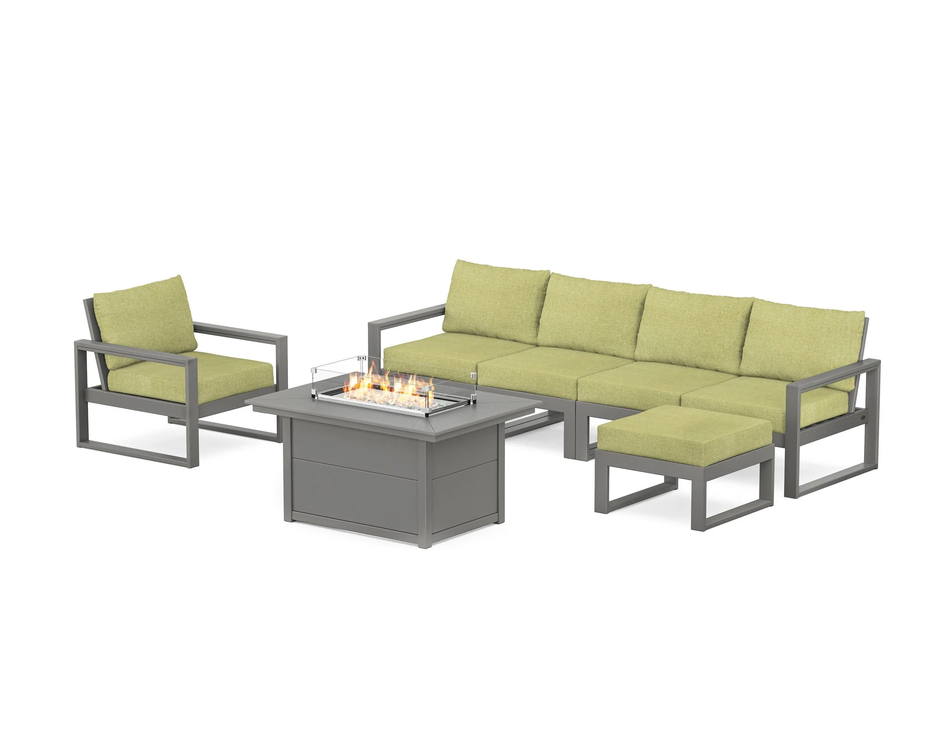 EDGE Sectional Lounge and Fire Pit Set
