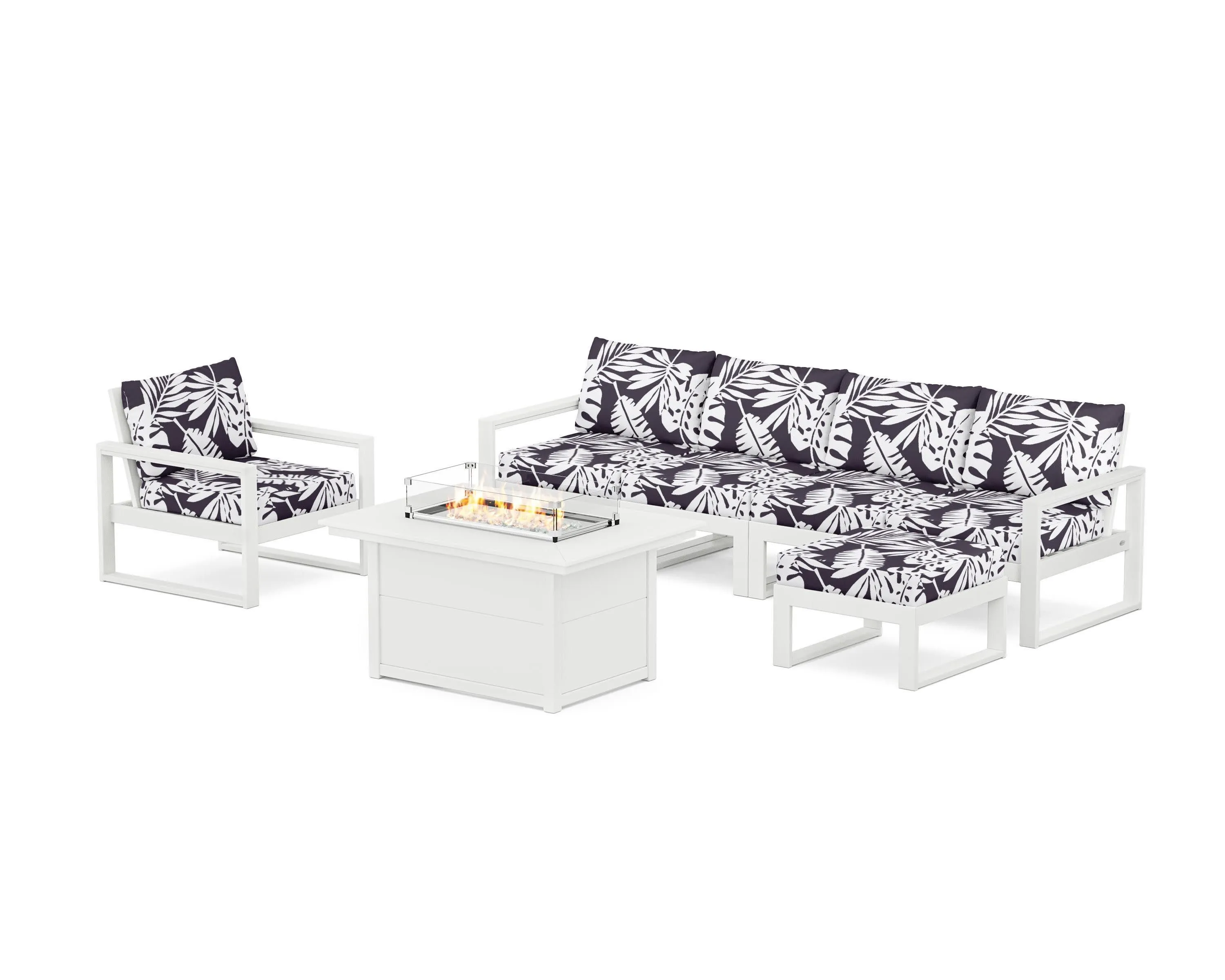 EDGE Sectional Lounge and Fire Pit Set