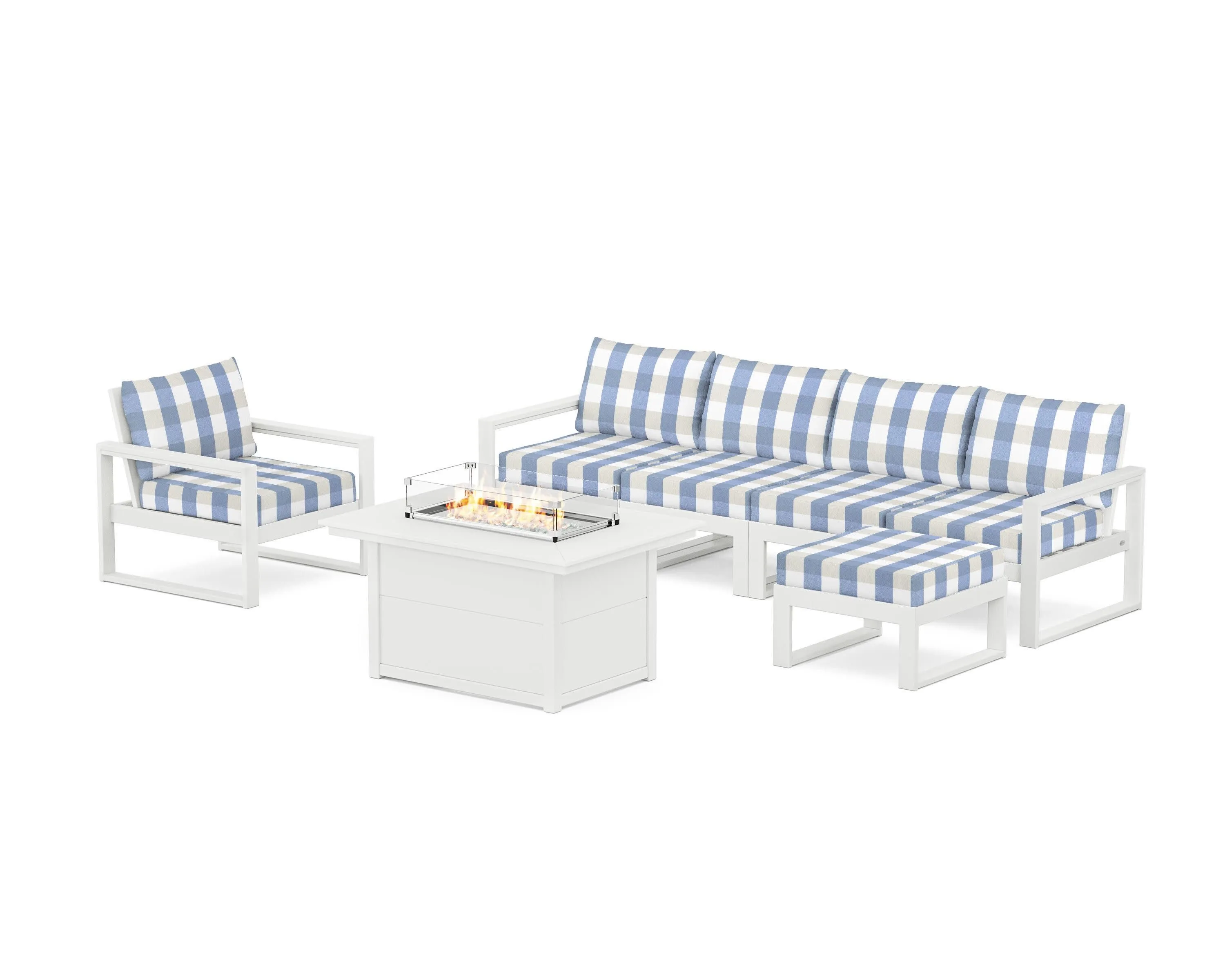EDGE Sectional Lounge and Fire Pit Set