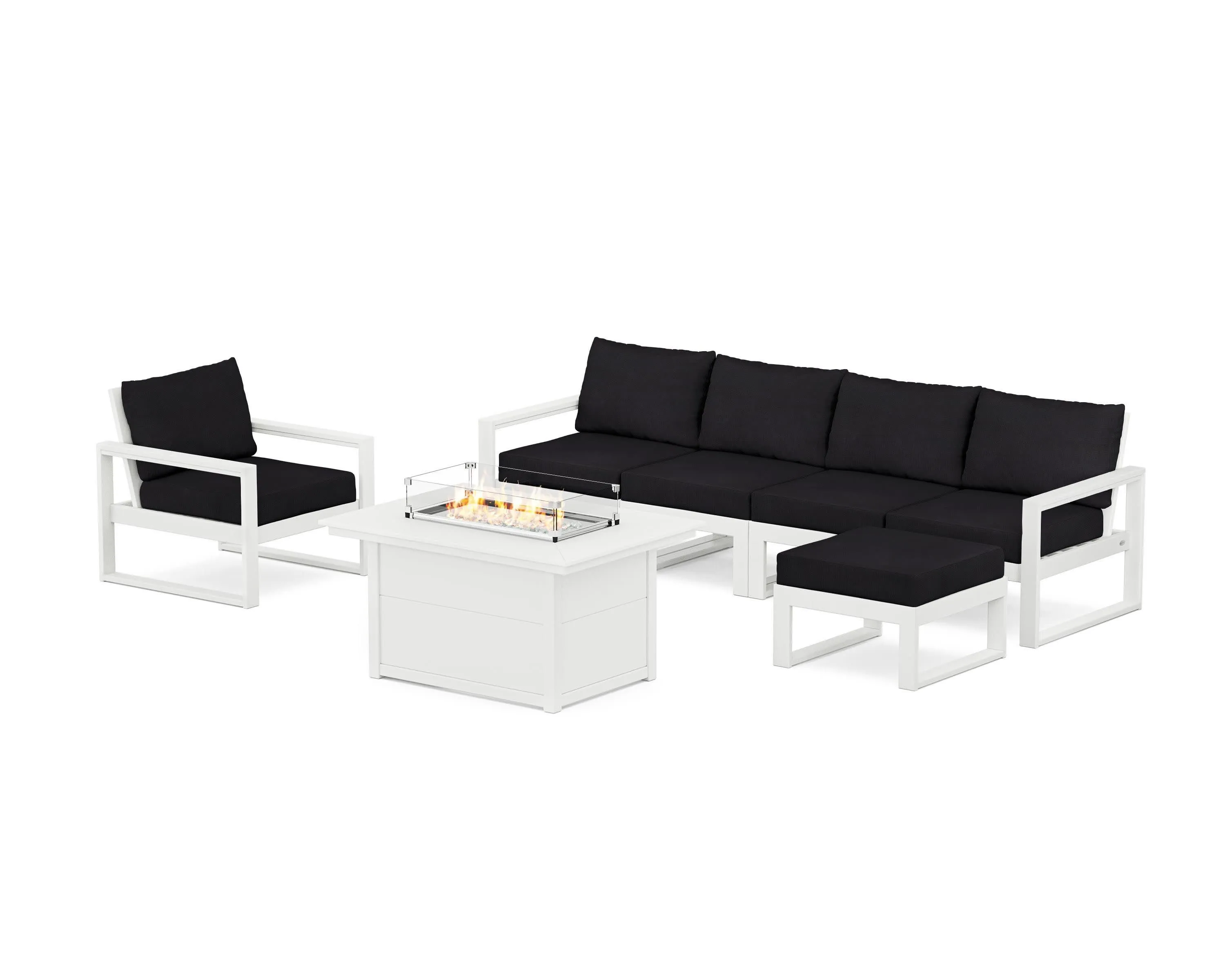 EDGE Sectional Lounge and Fire Pit Set