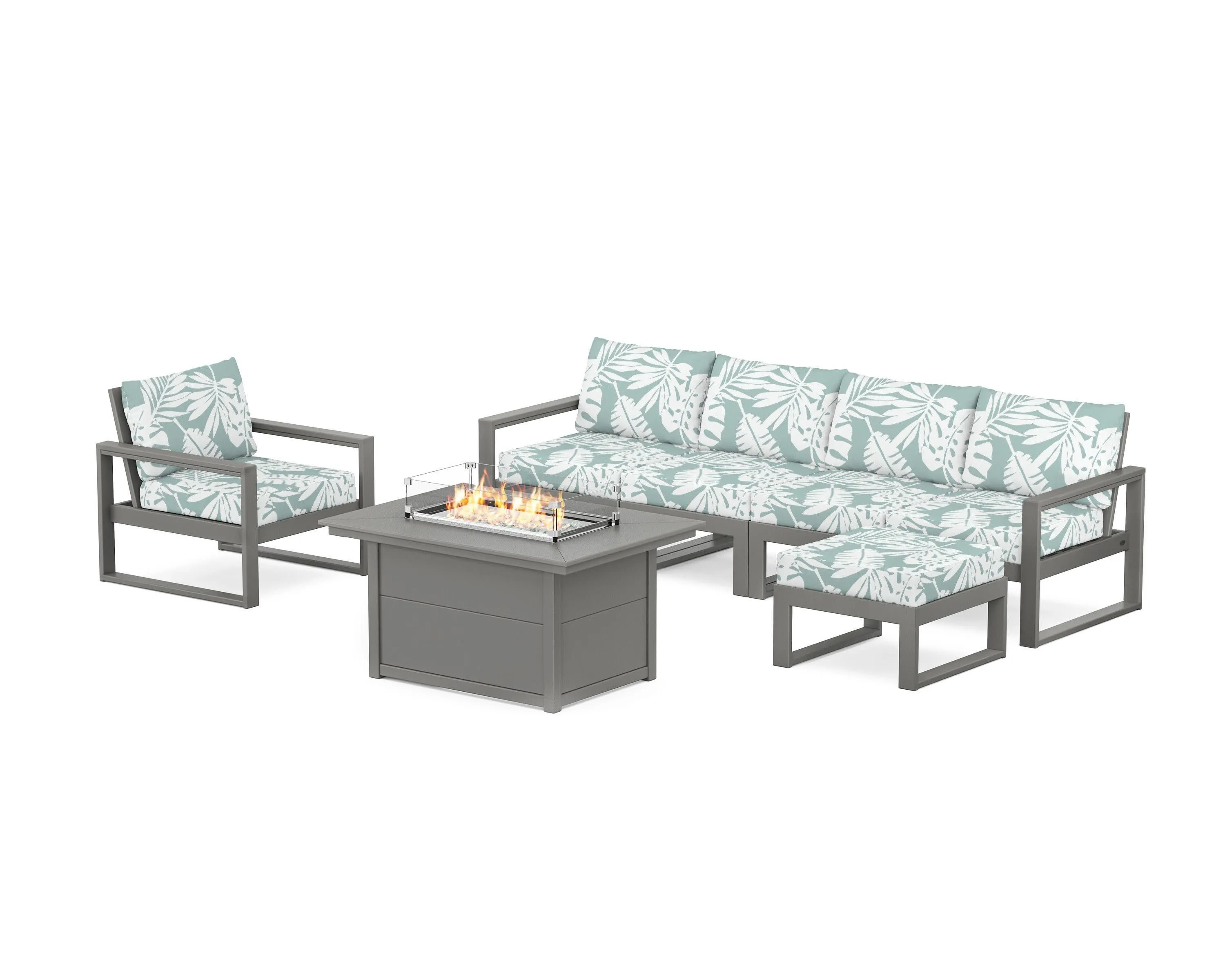 EDGE Sectional Lounge and Fire Pit Set
