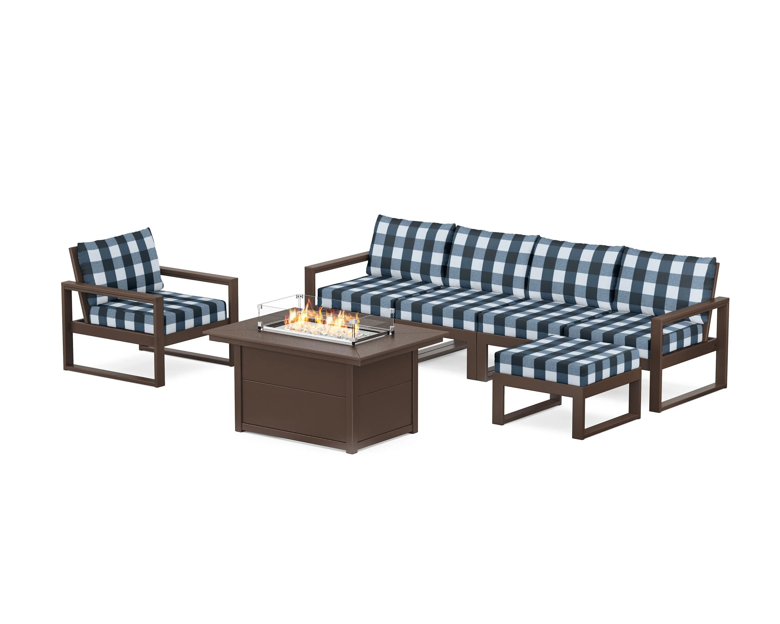 EDGE Sectional Lounge and Fire Pit Set