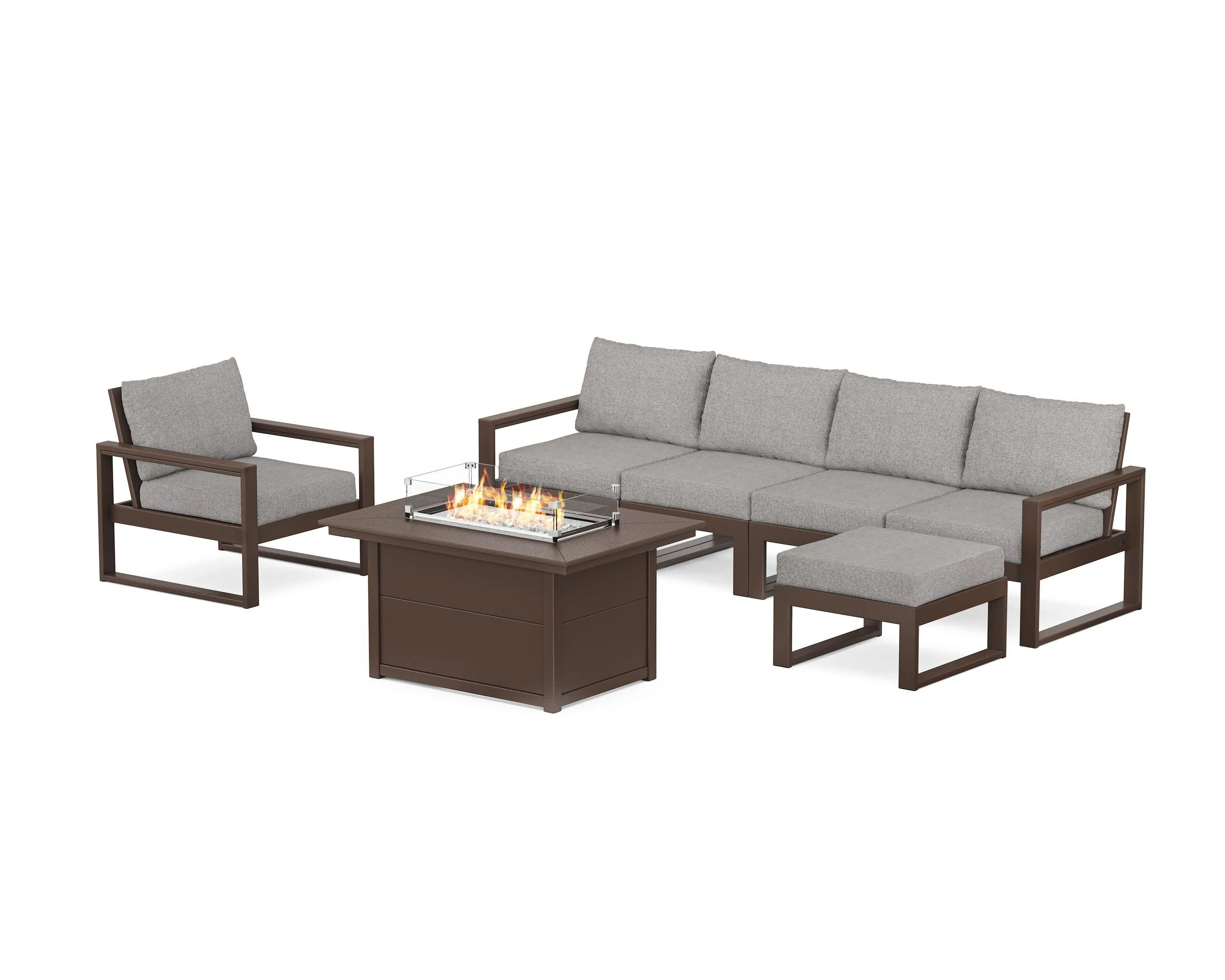 EDGE Sectional Lounge and Fire Pit Set