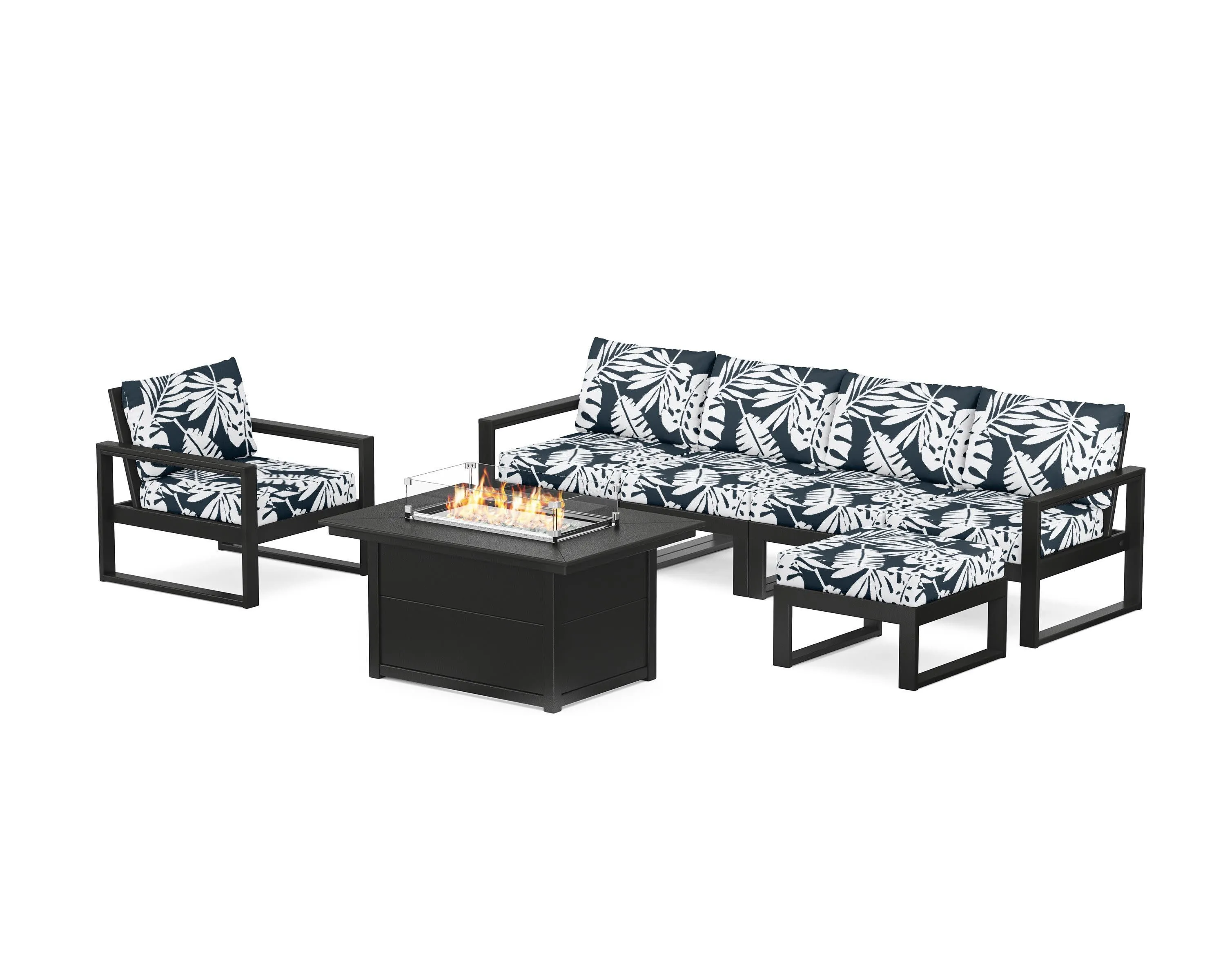 EDGE Sectional Lounge and Fire Pit Set