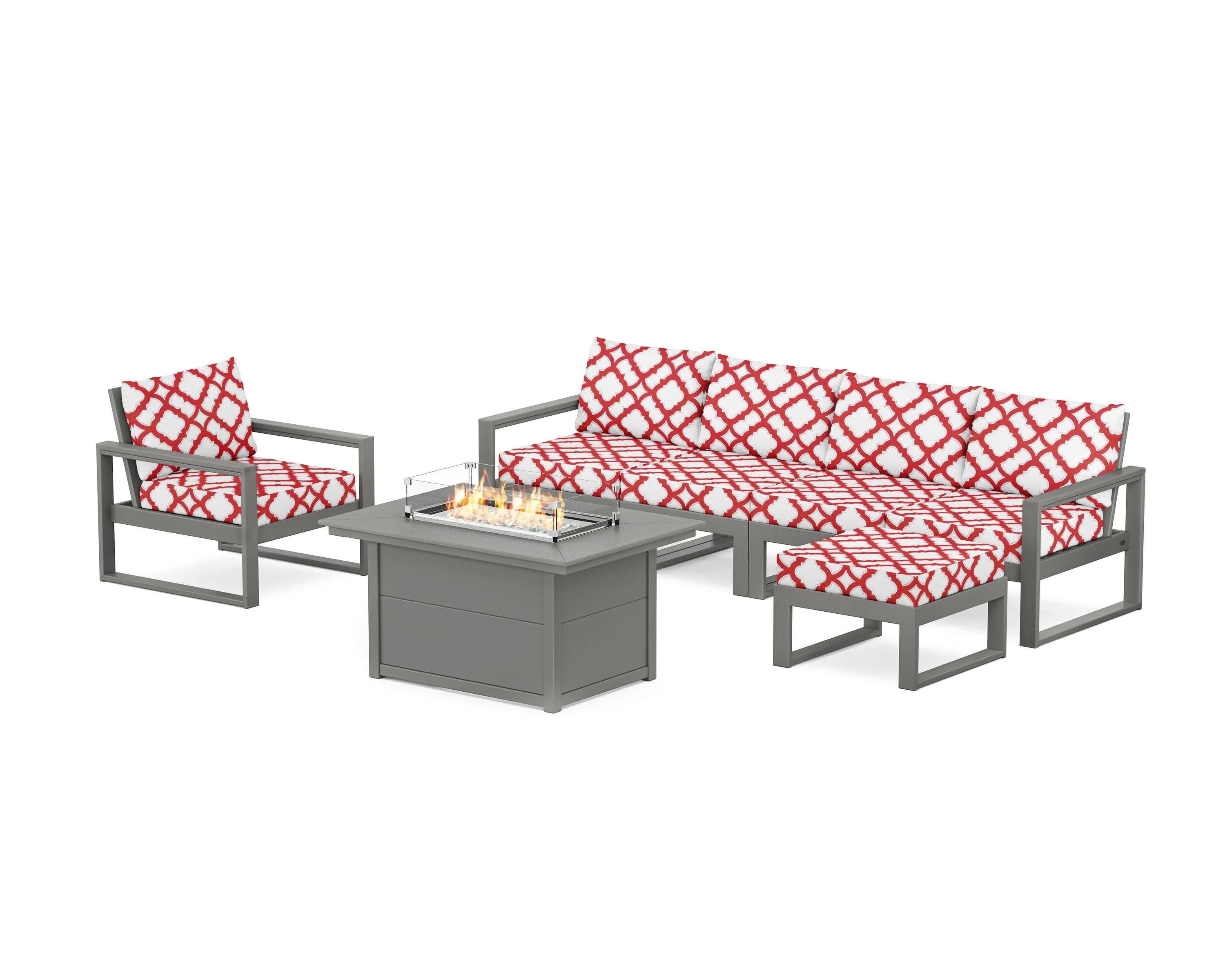 EDGE Sectional Lounge and Fire Pit Set