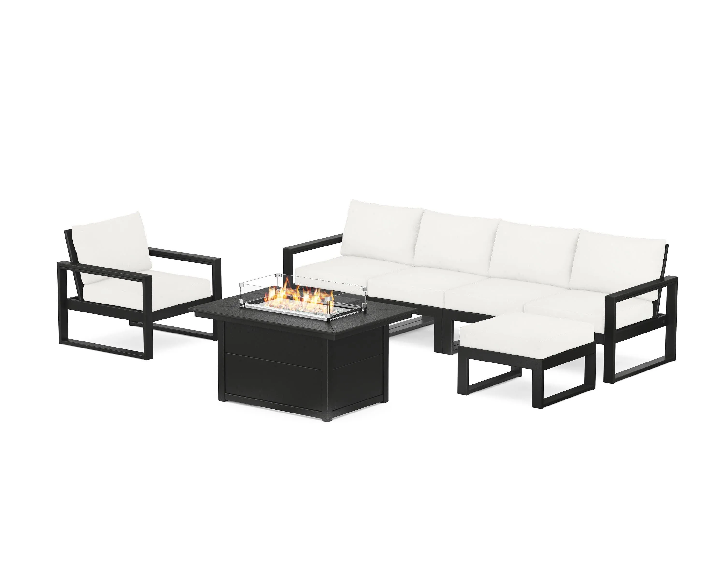 EDGE Sectional Lounge and Fire Pit Set