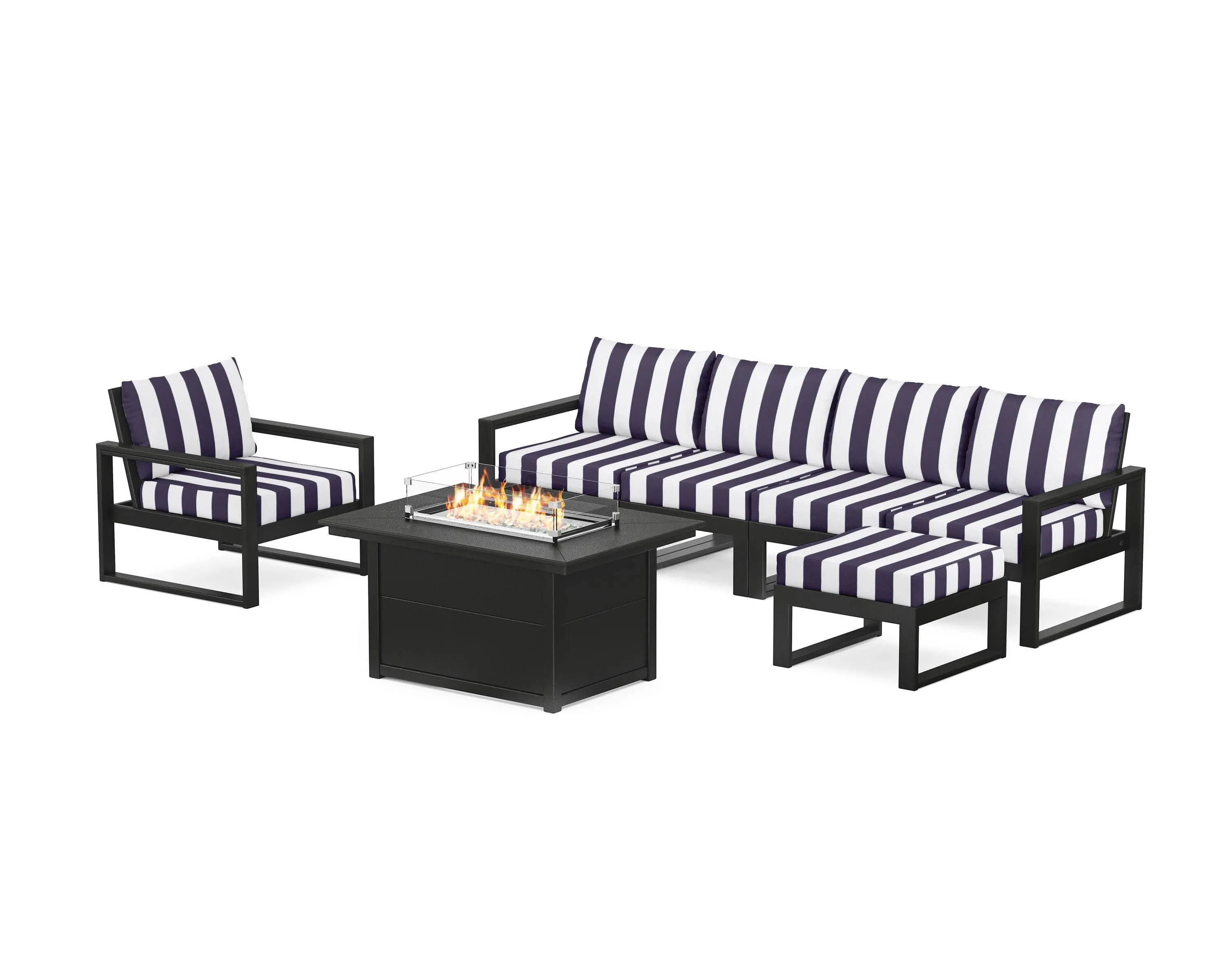 EDGE Sectional Lounge and Fire Pit Set