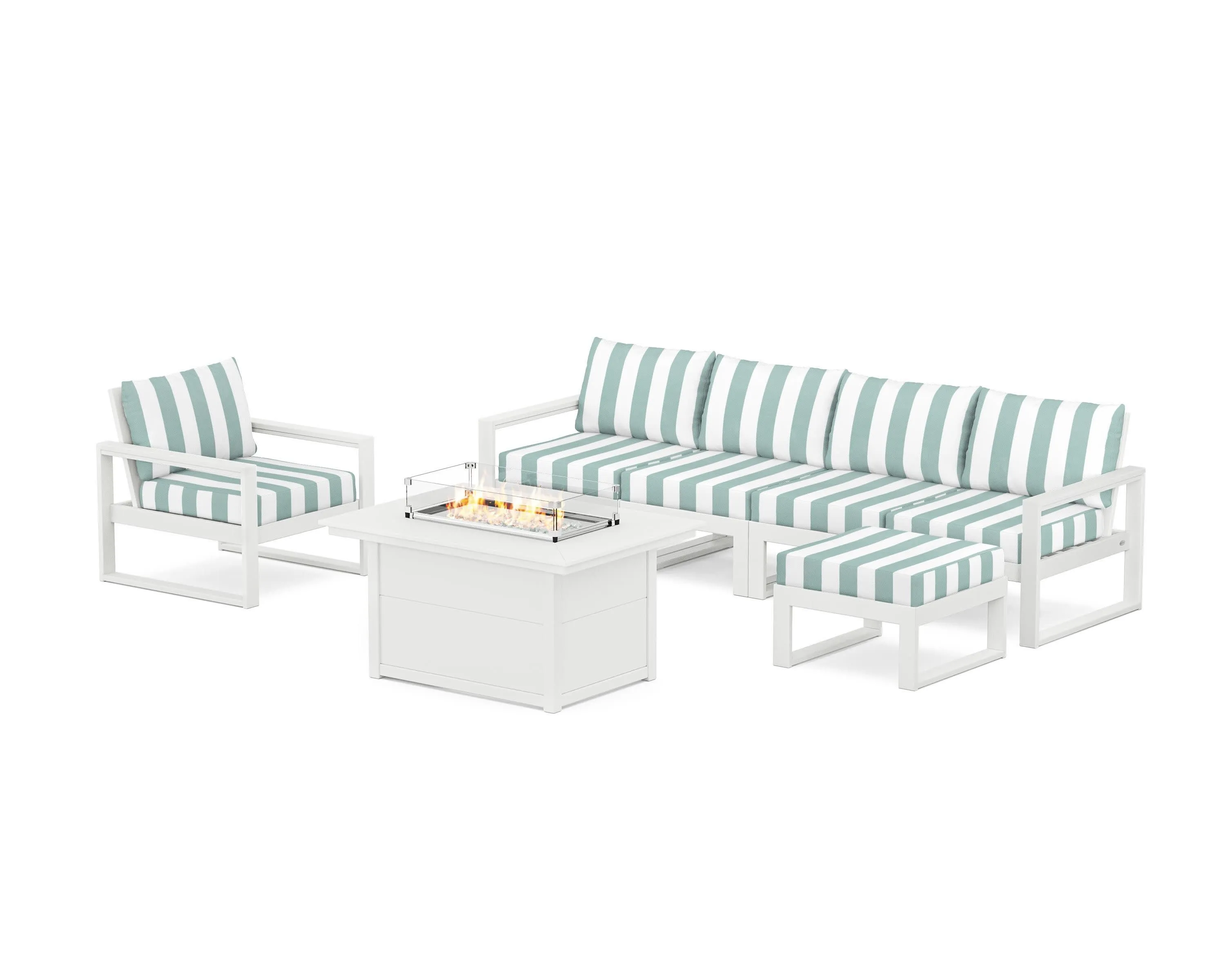 EDGE Sectional Lounge and Fire Pit Set