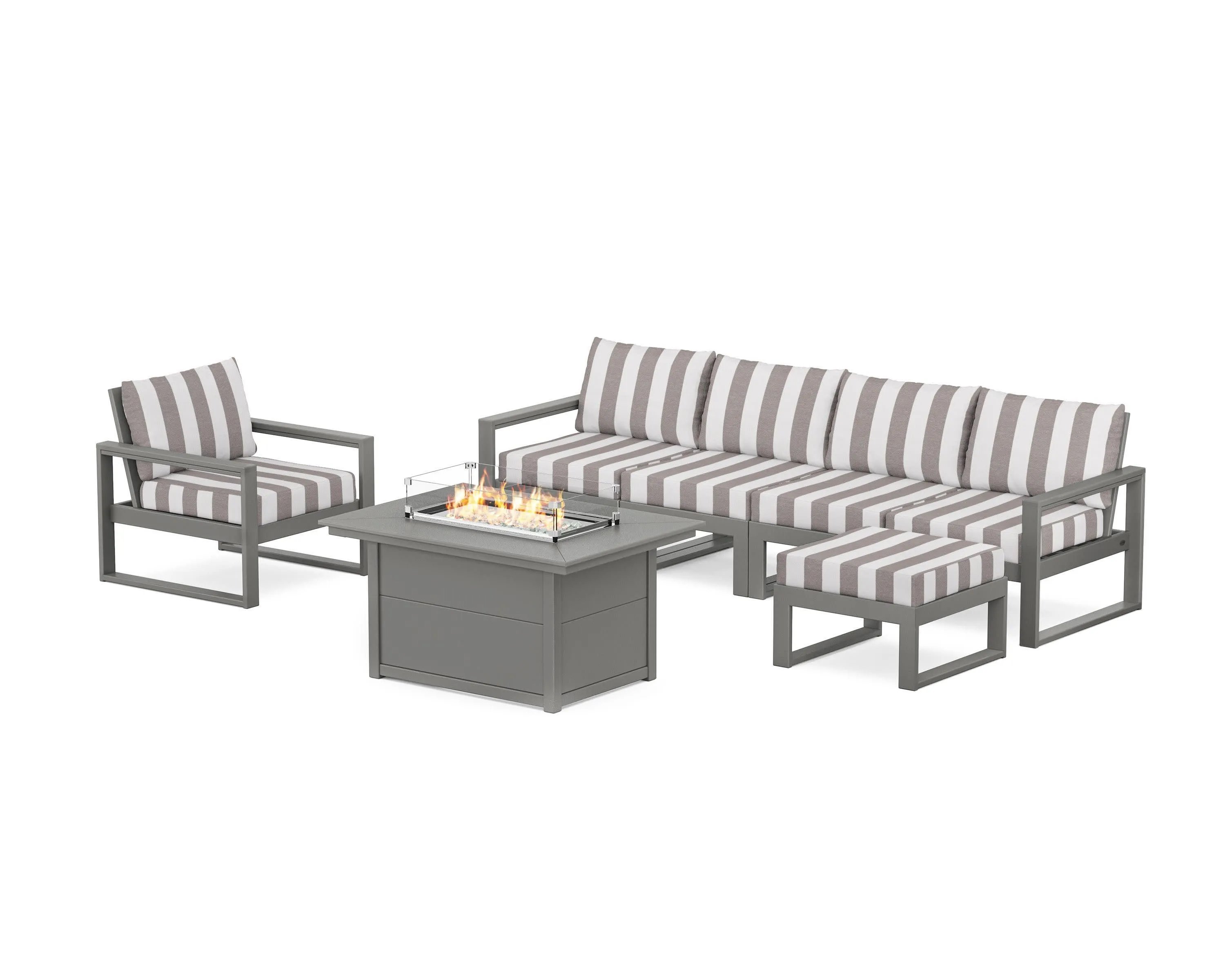 EDGE Sectional Lounge and Fire Pit Set