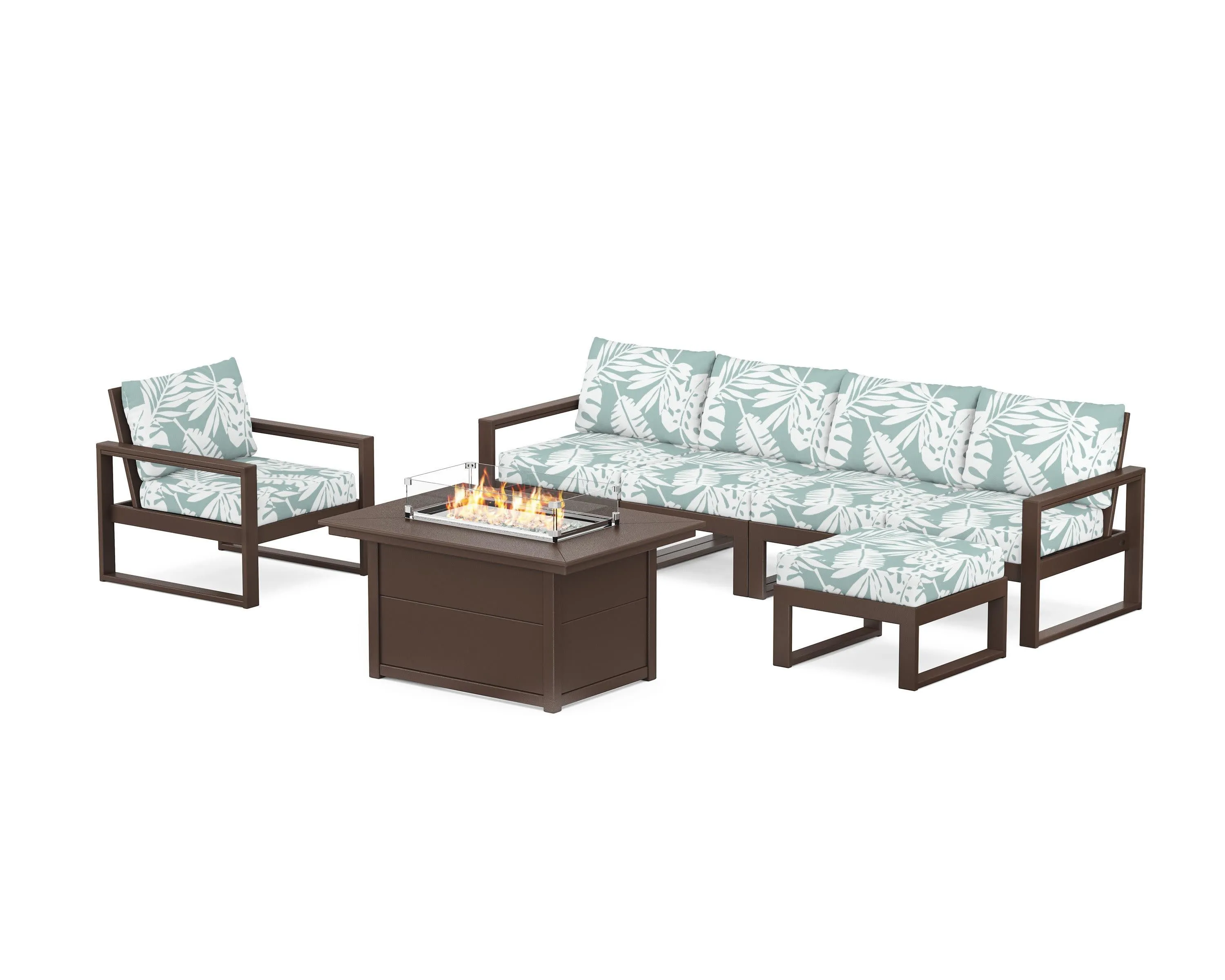 EDGE Sectional Lounge and Fire Pit Set