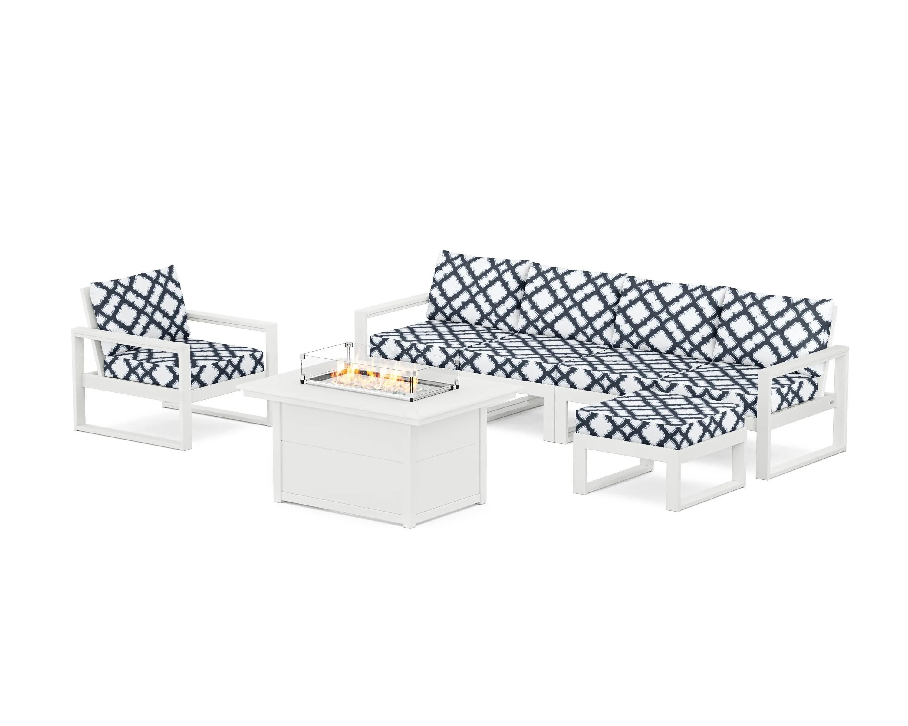 EDGE Sectional Lounge and Fire Pit Set
