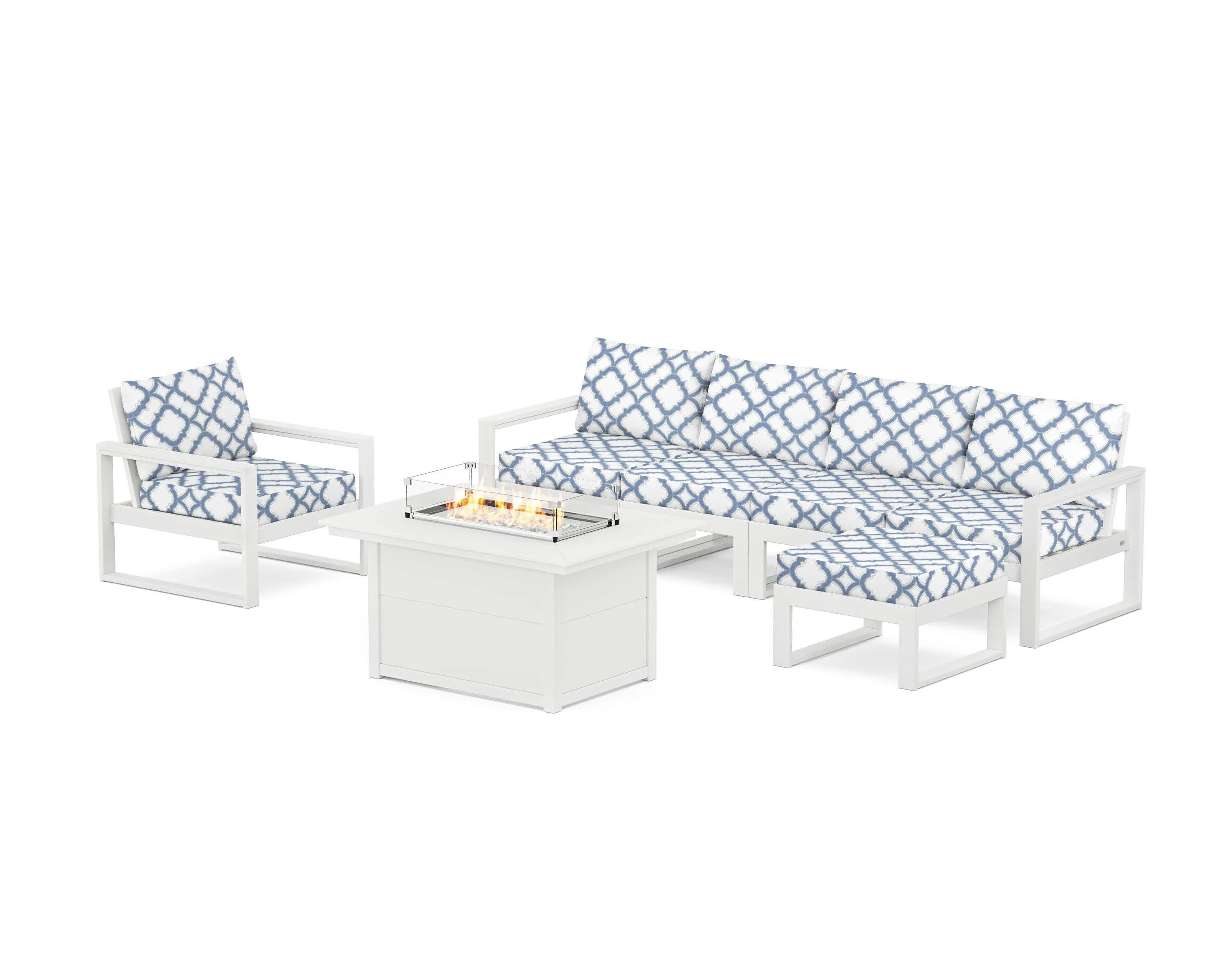 EDGE Sectional Lounge and Fire Pit Set