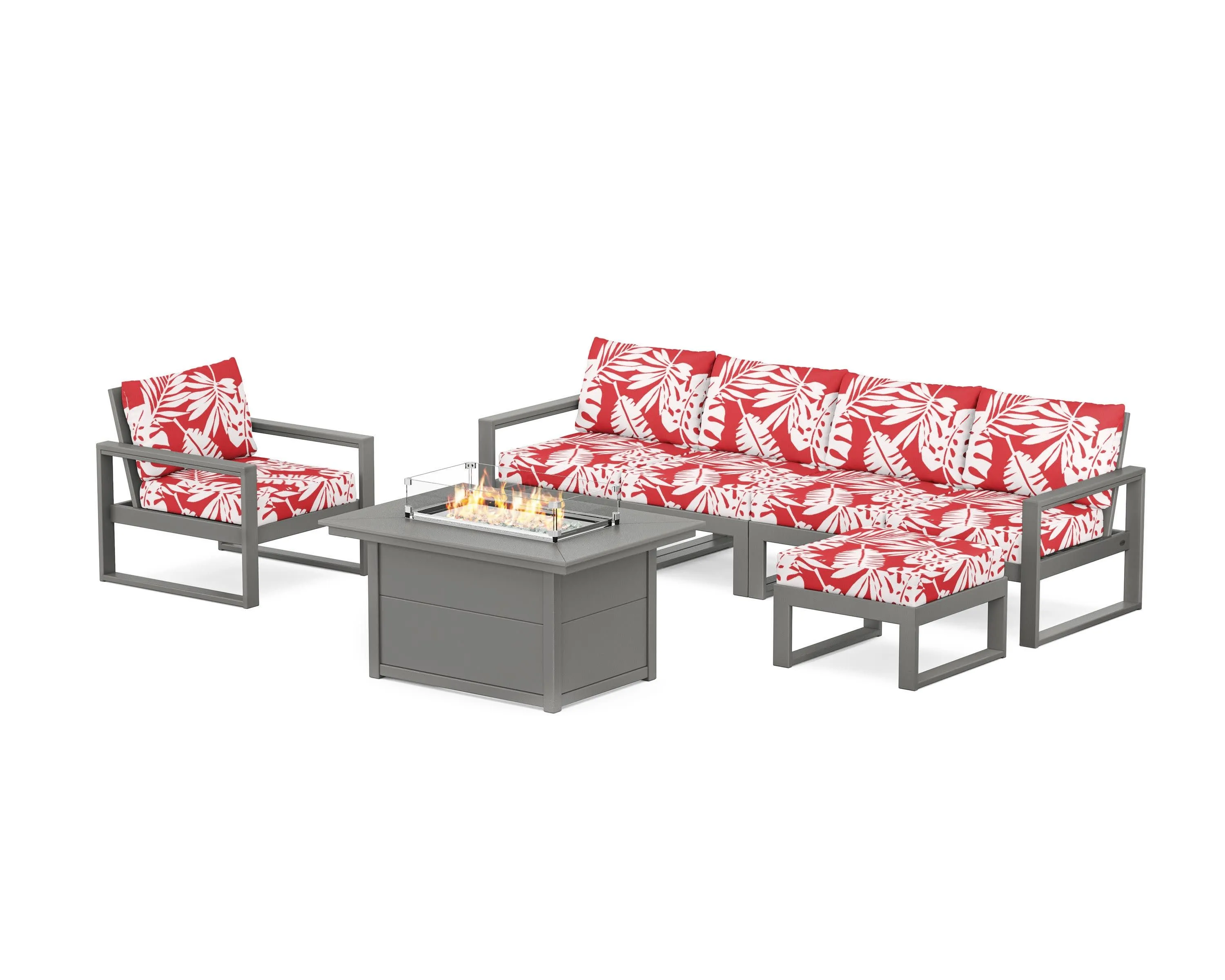 EDGE Sectional Lounge and Fire Pit Set