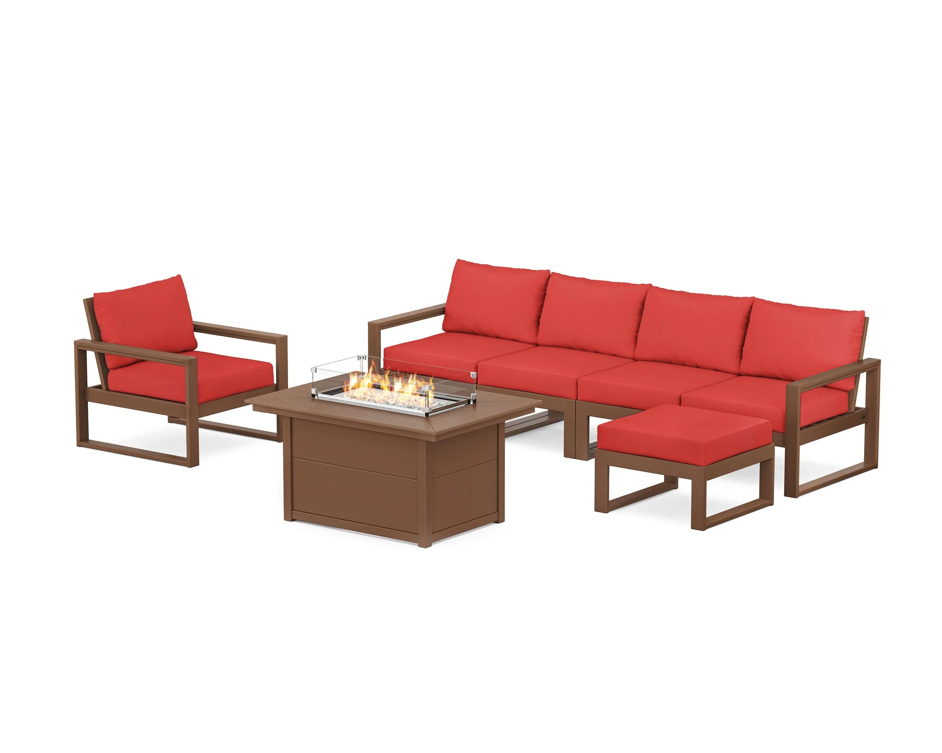 EDGE Sectional Lounge and Fire Pit Set