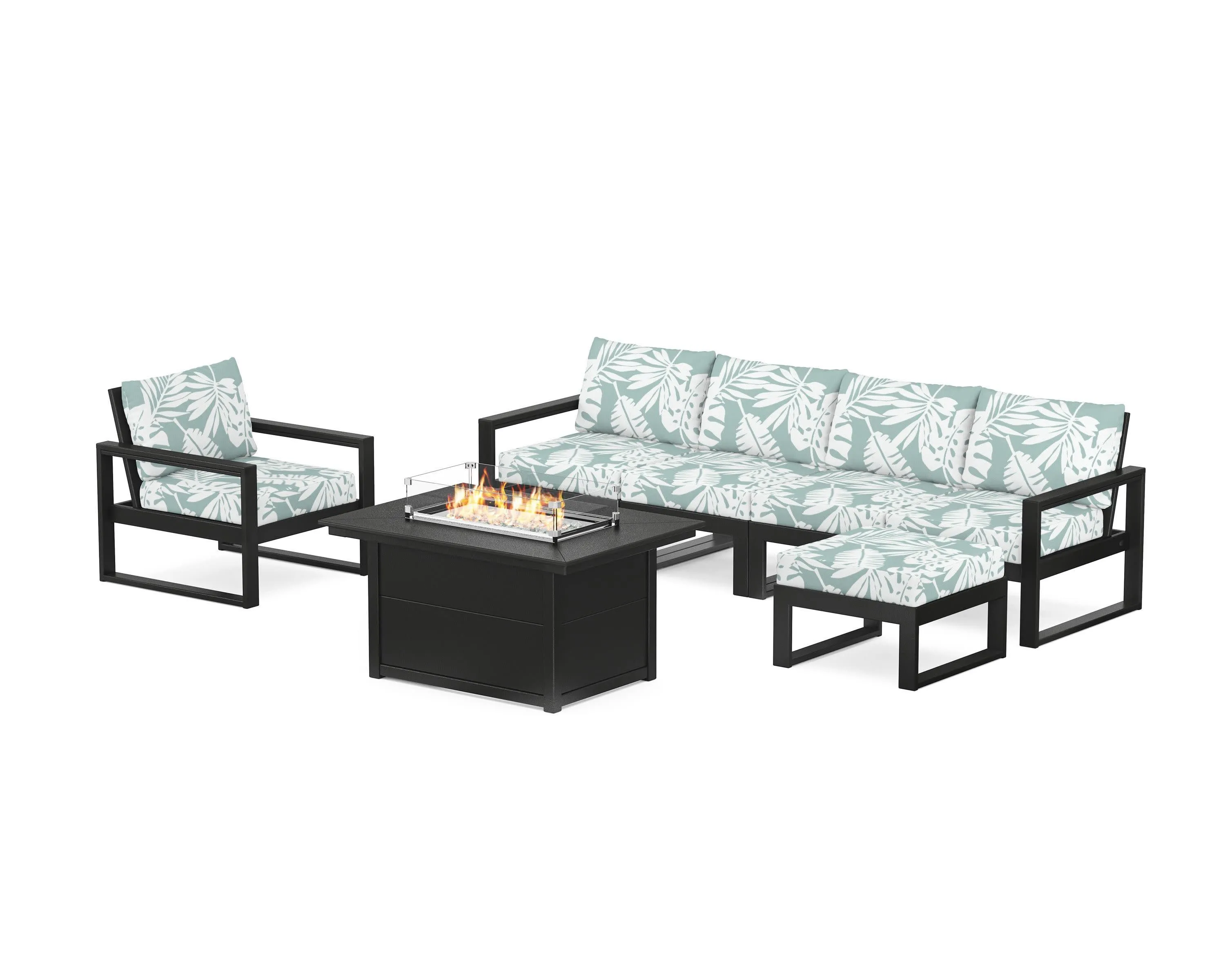 EDGE Sectional Lounge and Fire Pit Set