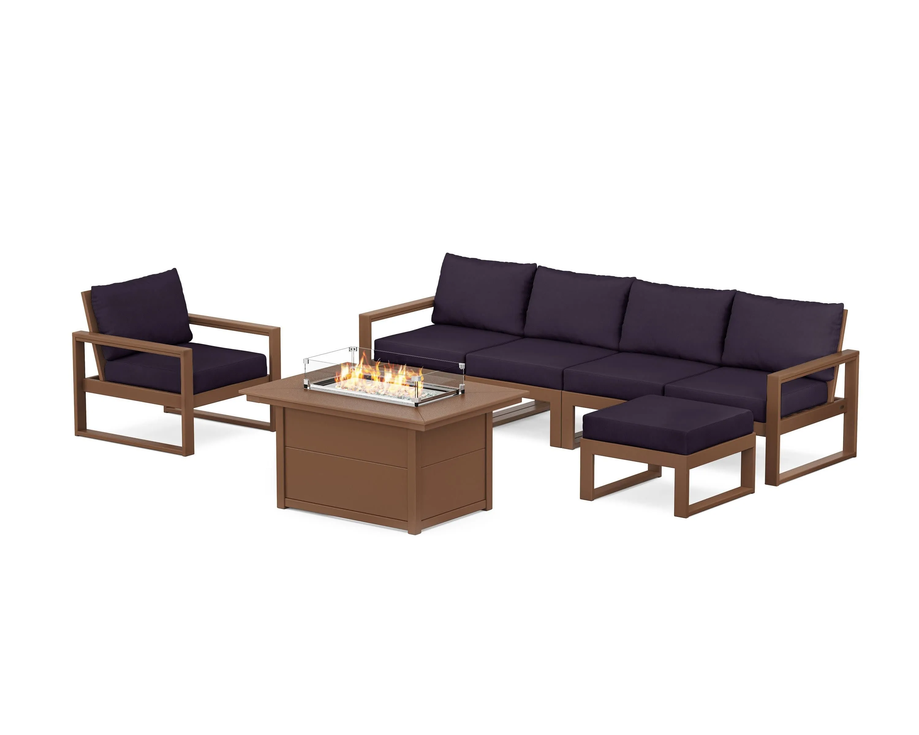 EDGE Sectional Lounge and Fire Pit Set