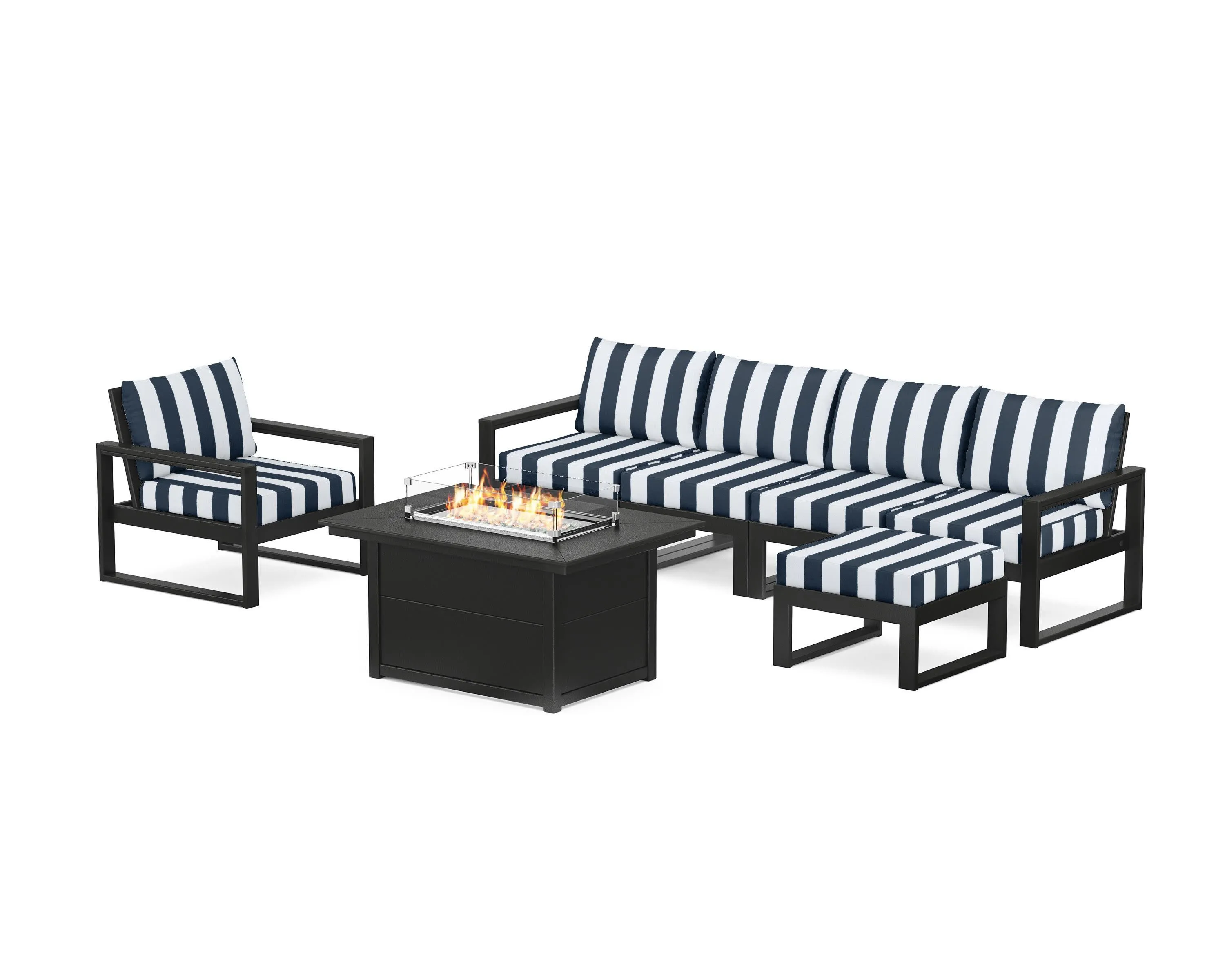 EDGE Sectional Lounge and Fire Pit Set