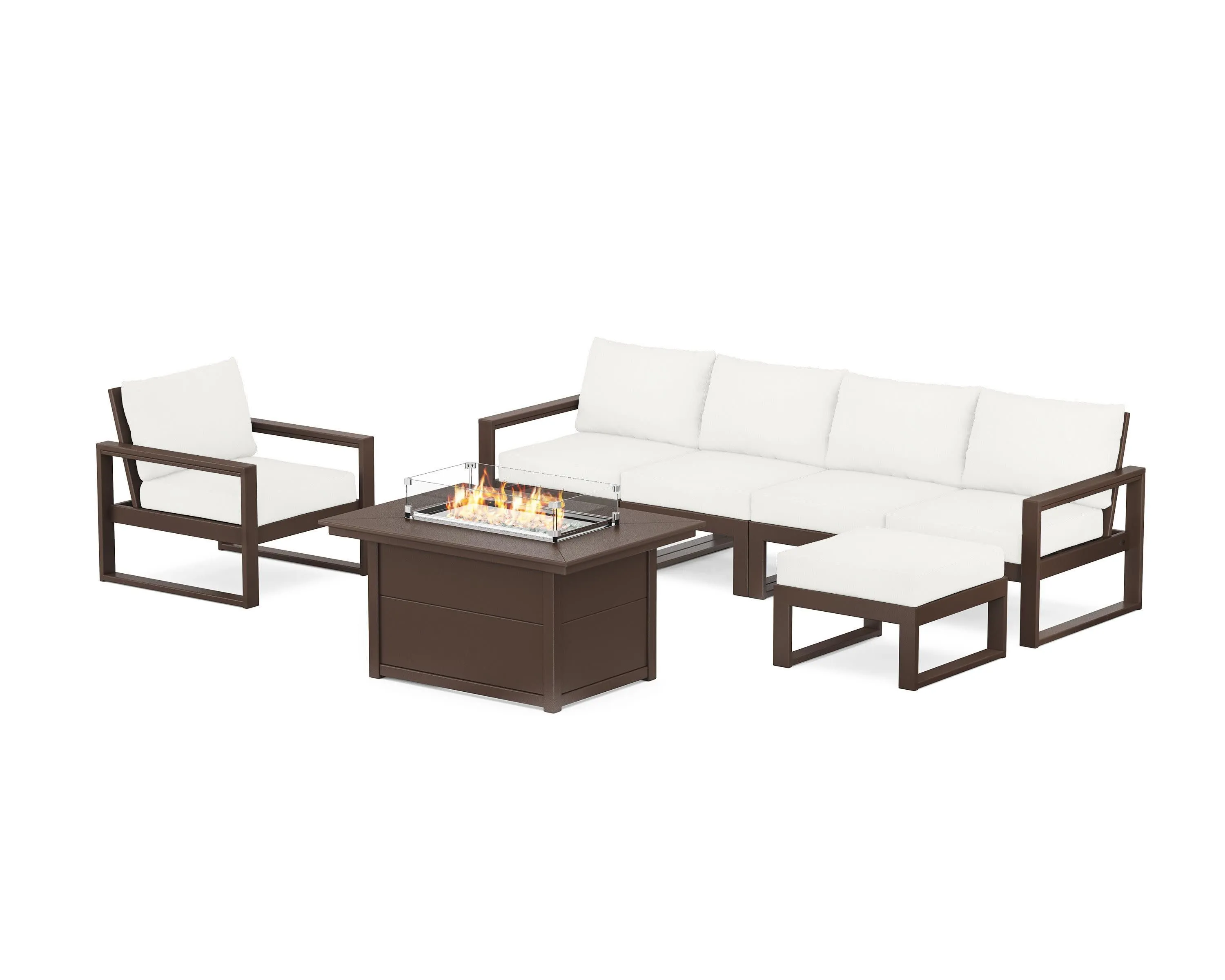 EDGE Sectional Lounge and Fire Pit Set