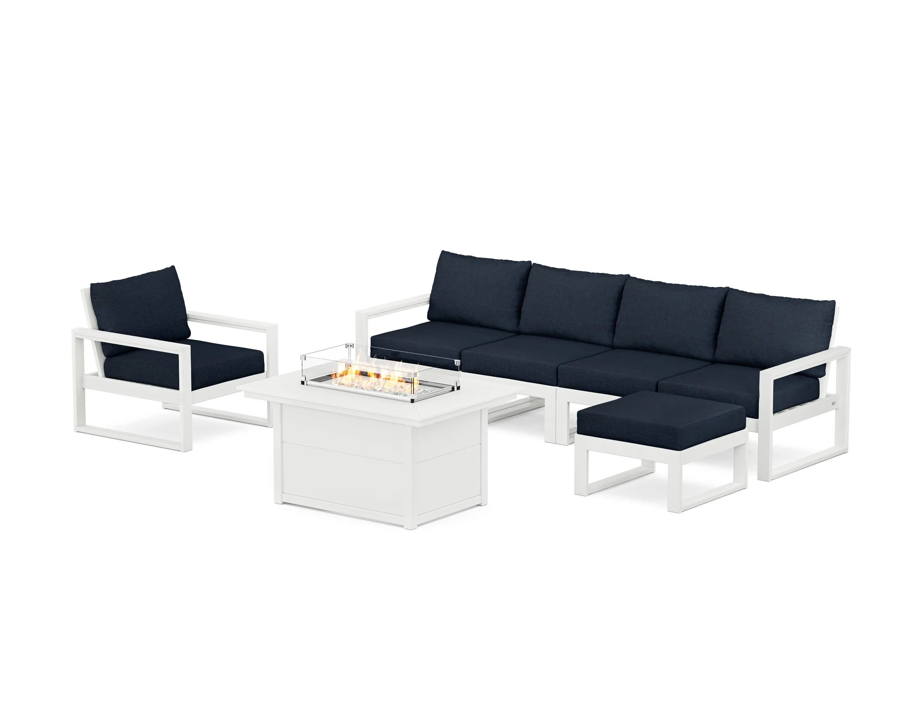 EDGE Sectional Lounge and Fire Pit Set