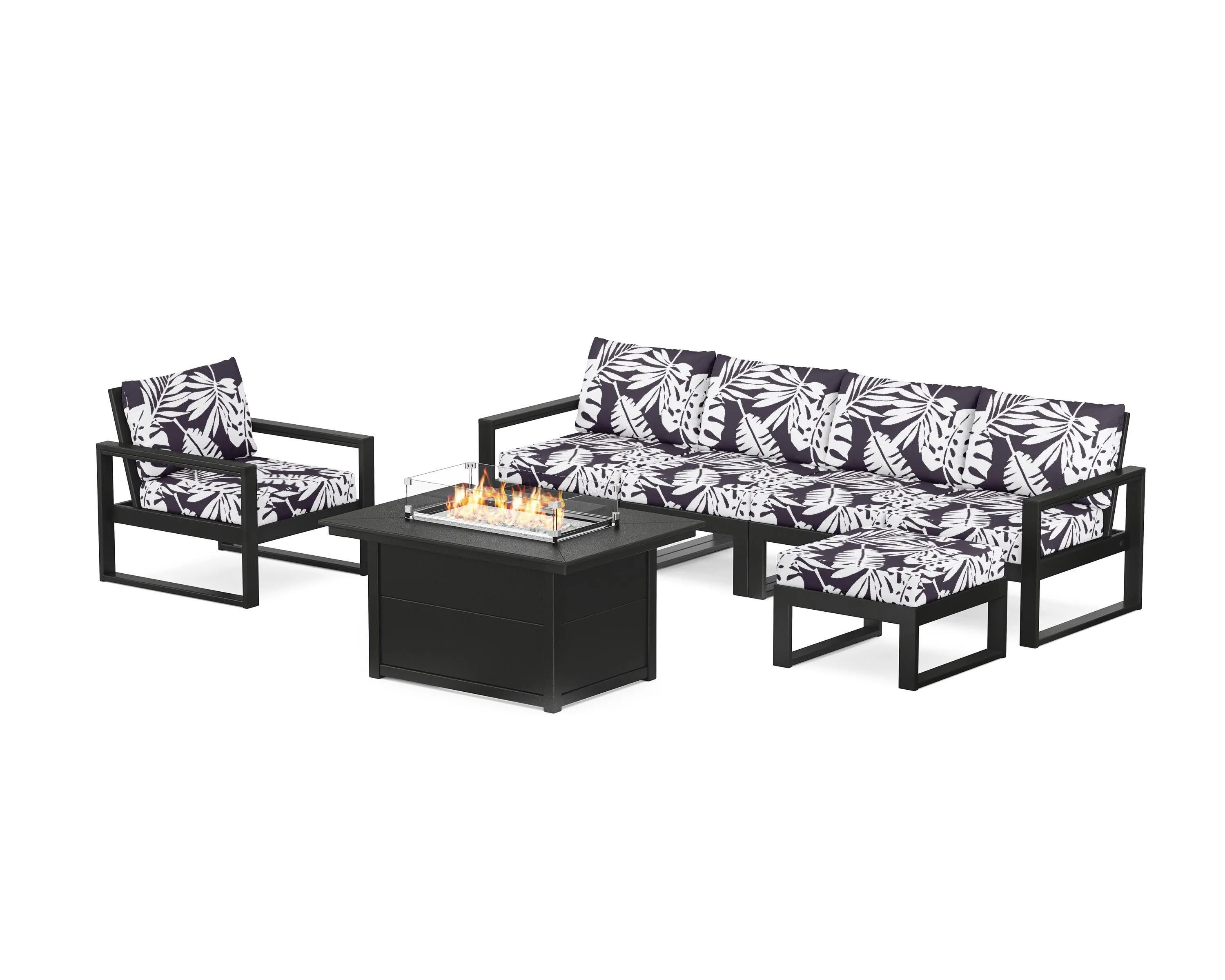 EDGE Sectional Lounge and Fire Pit Set