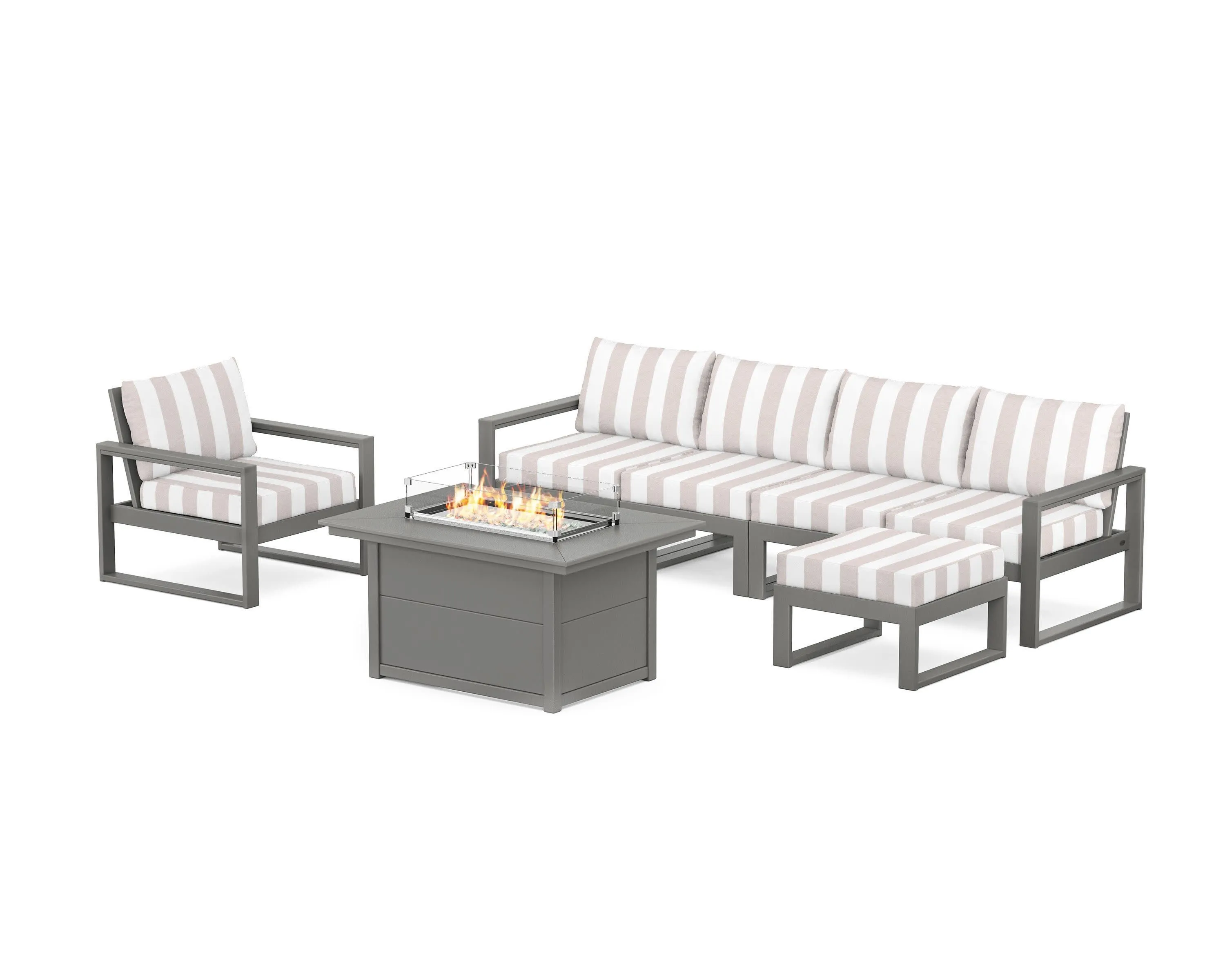 EDGE Sectional Lounge and Fire Pit Set